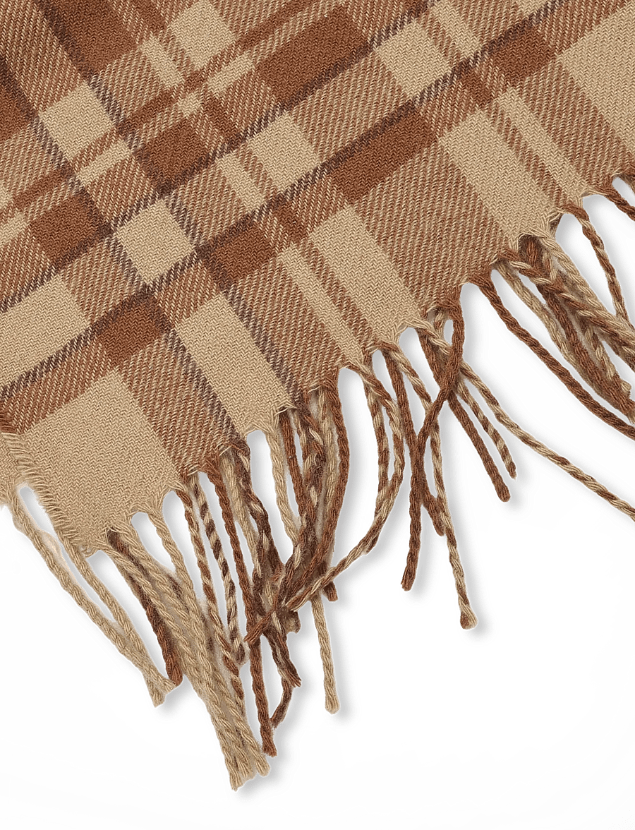 Lauren Ralph Lauren - WOOL BLEND-WL PLD SCF-SCF - talvesallid - camel multi - 2