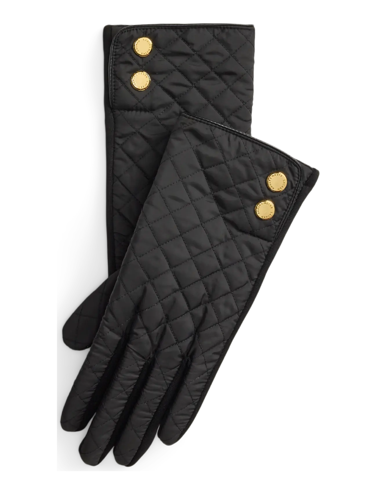 Lauren Ralph Lauren Plaid Diamond-Quilted Tech Gloves - Accessoarer - BLACK / black