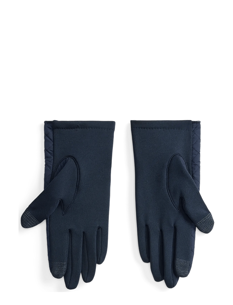 Lauren Ralph Lauren - Plaid Diamond-Quilted Tech Gloves - navy - 1