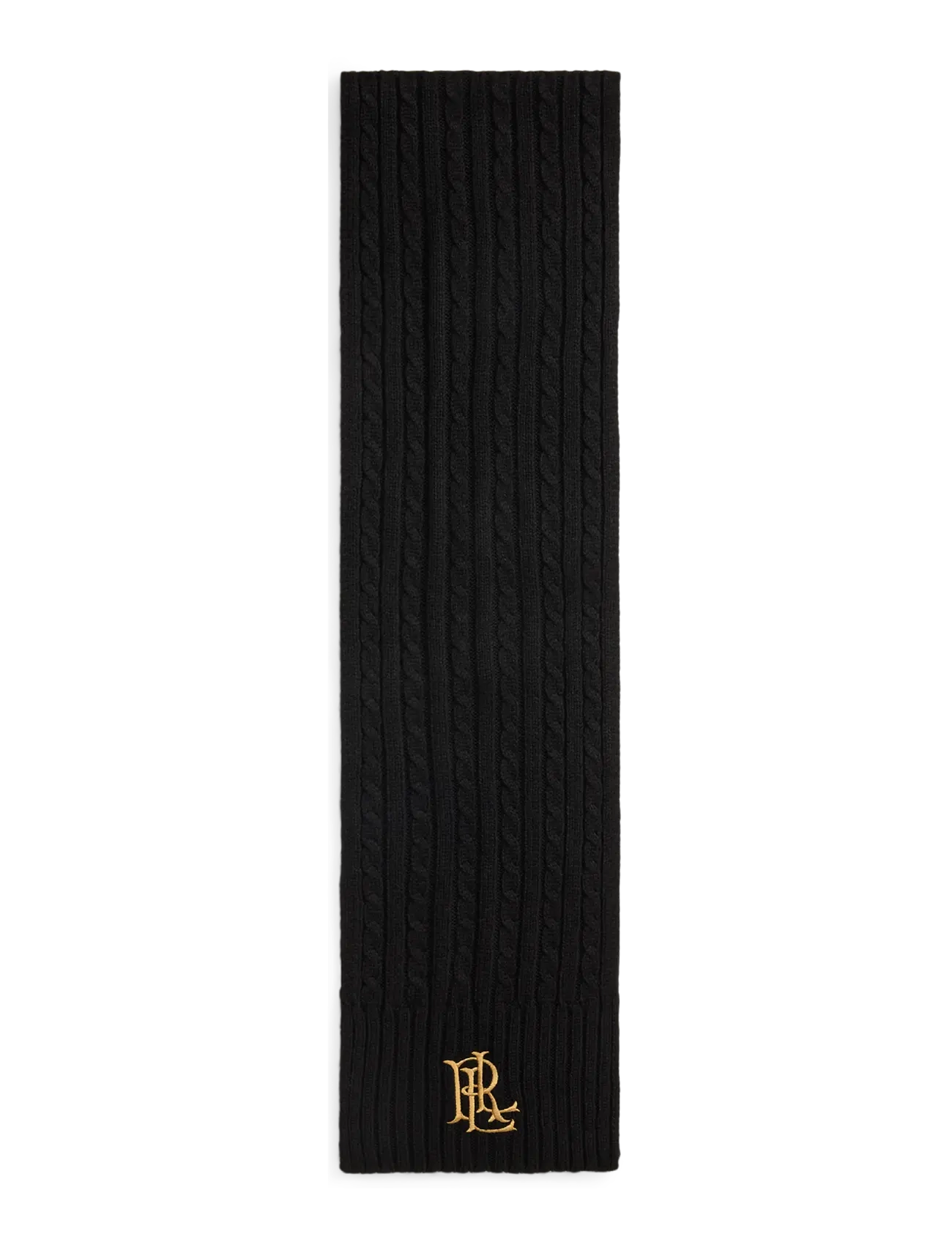 Embroidered-Logo Cable-Knit Scarf 2