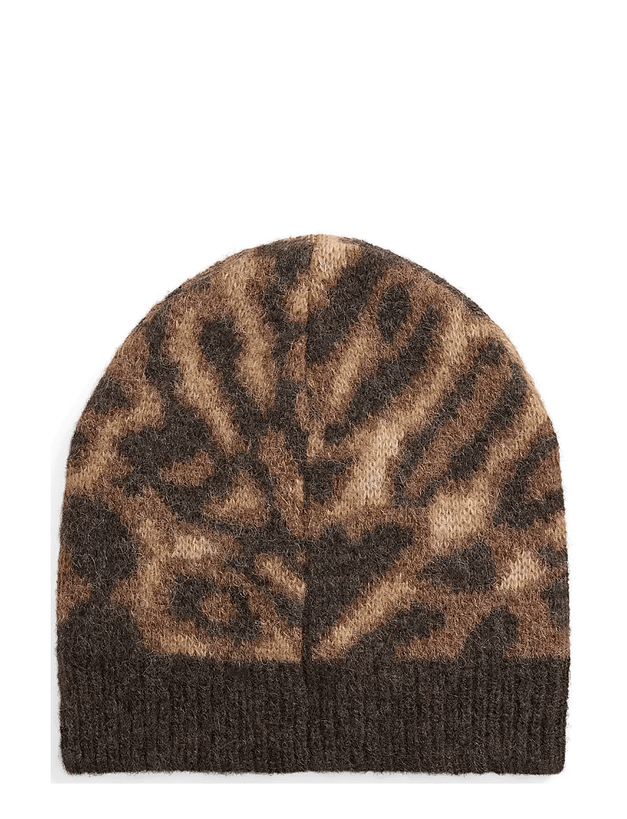 Lauren Ralph Lauren - Ocelot-Motif Knit Beanie - leopard/dk brown - 1