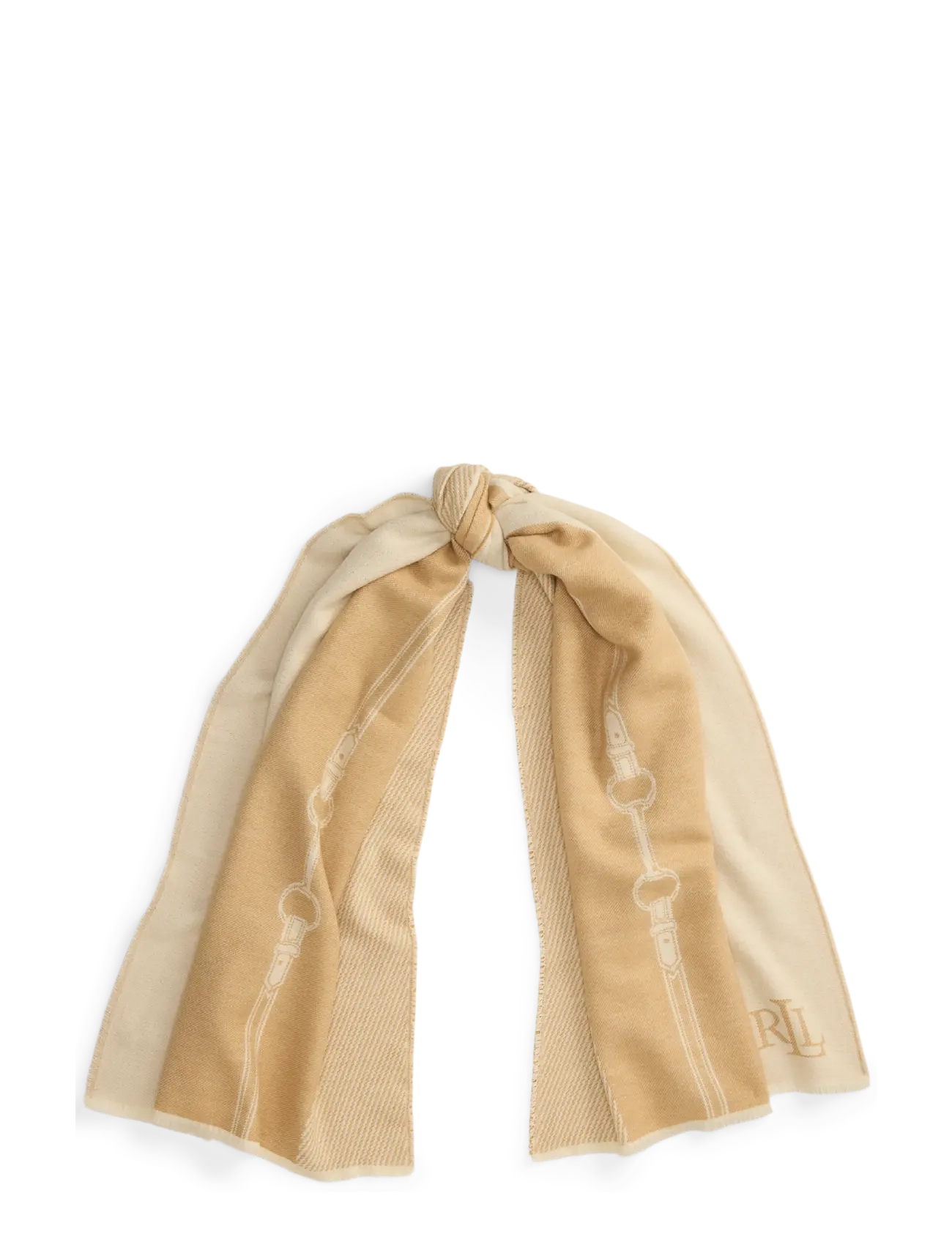 Lauren Ralph Lauren Belting-Motif Jacquard Wrap Scarf - Halsdukar - CREAM/CAMEL / cream