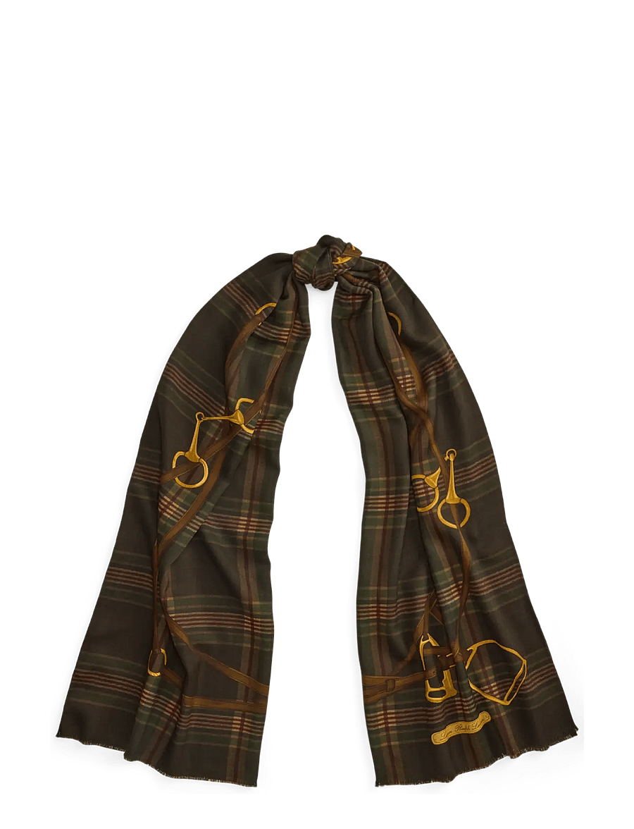 Lauren Ralph Lauren - Plaid & Belting-Print Wool Wrap Scarf - everyday style - brown - 0
