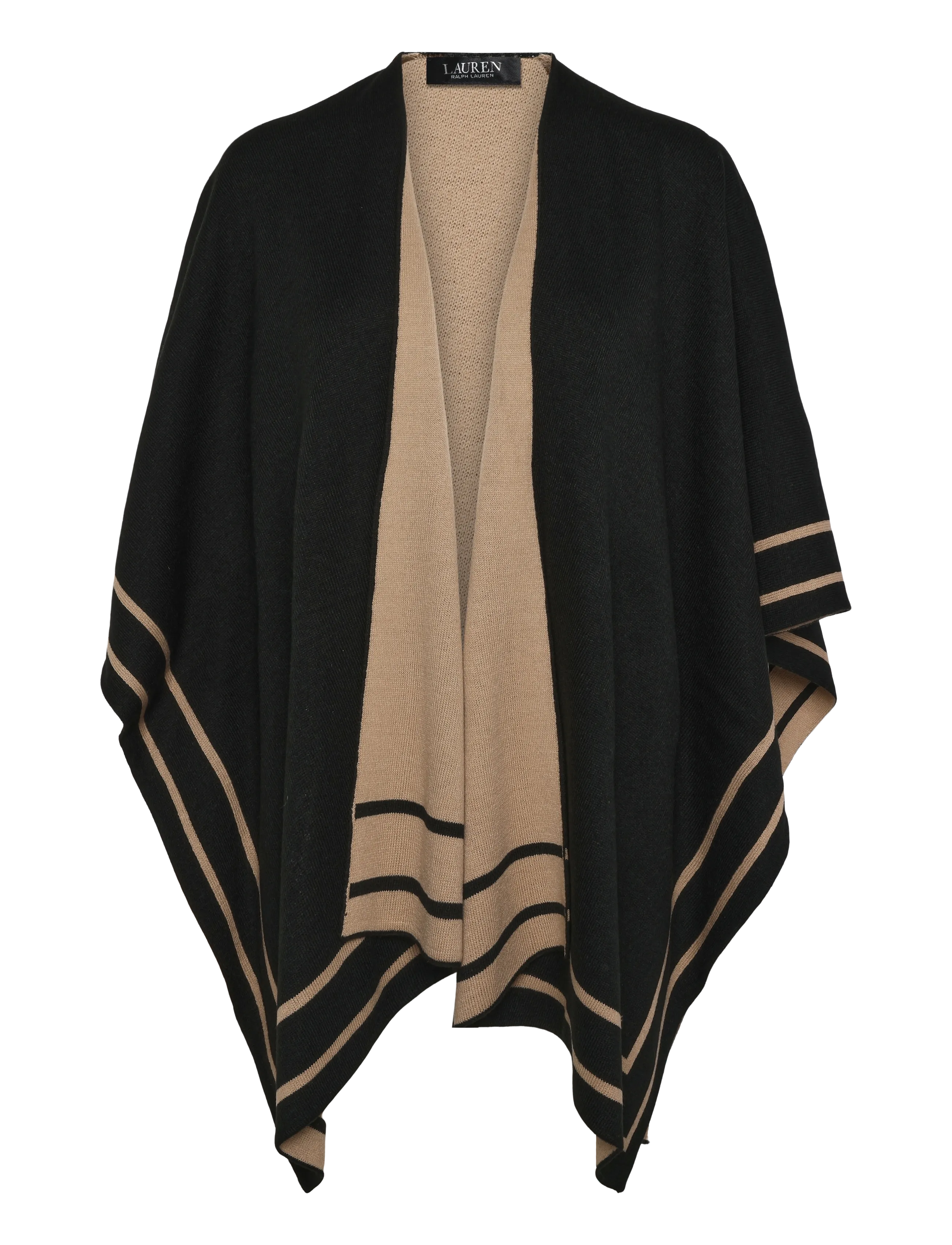 Lauren Ralph Lauren Two-Tone Ruana - Pontšod ja keebid - BLACK/CAMEL / black
