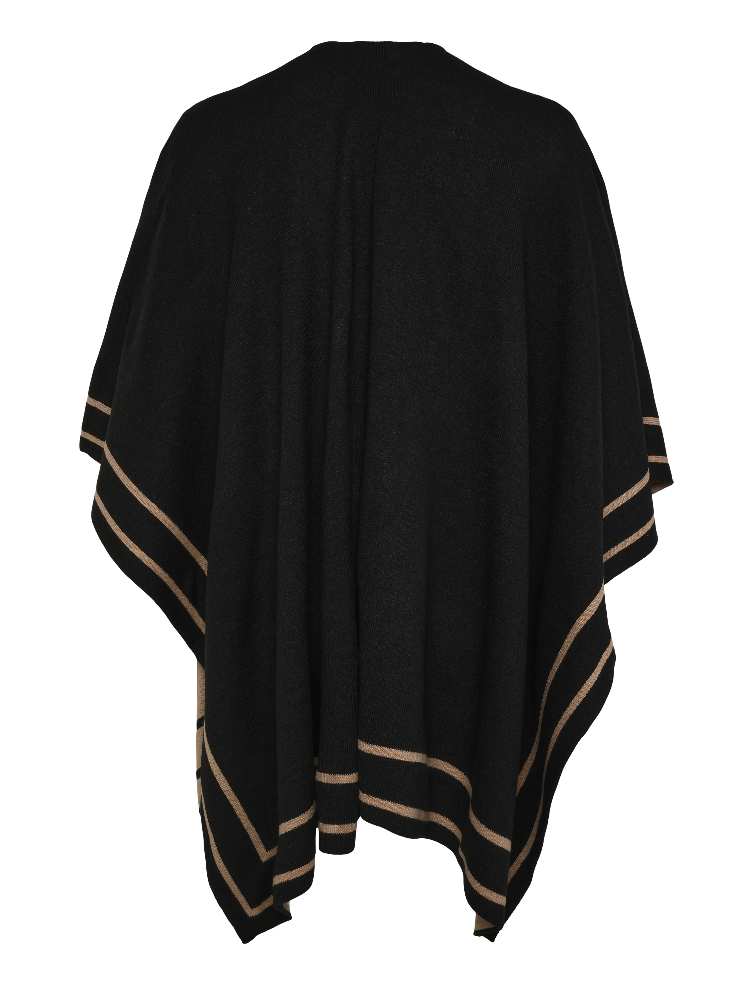 Lauren Ralph Lauren - Two-Tone Ruana - ponchos & capes - black/camel - 3