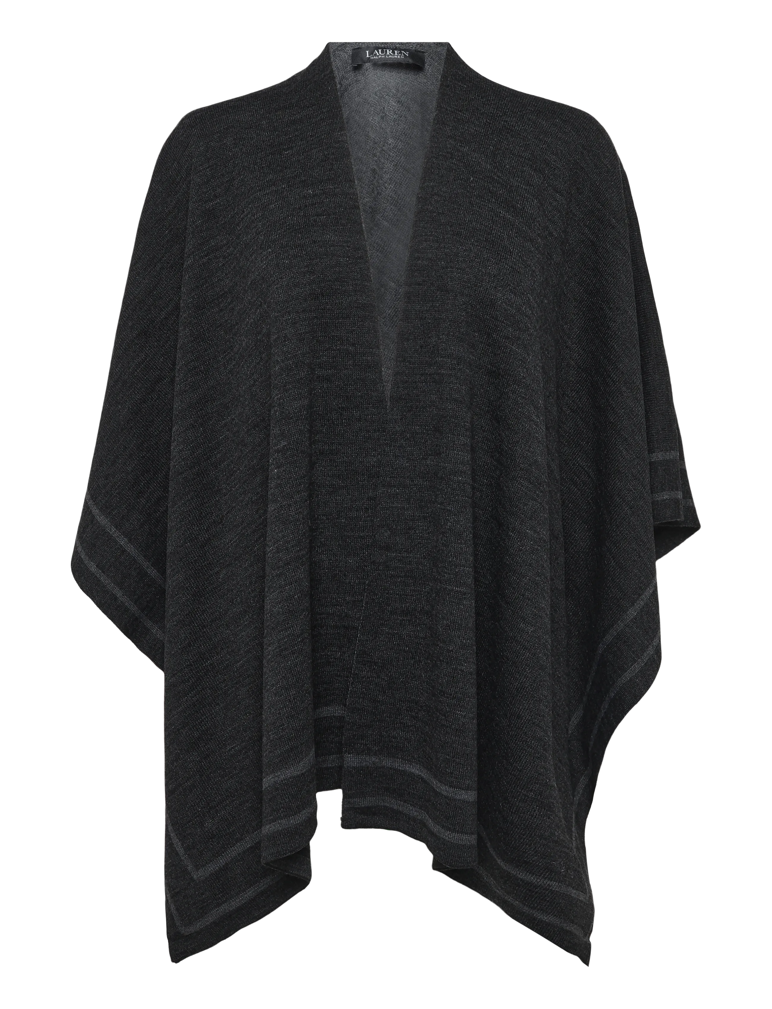 Lauren Ralph Lauren Two-Tone Ruana - Strik - CHARCOAL/GREY / grey