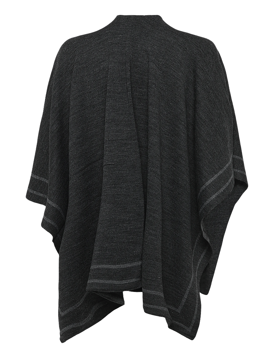 Lauren Ralph Lauren - Two-Tone Ruana - ponchoer & kapper - charcoal/grey - 3