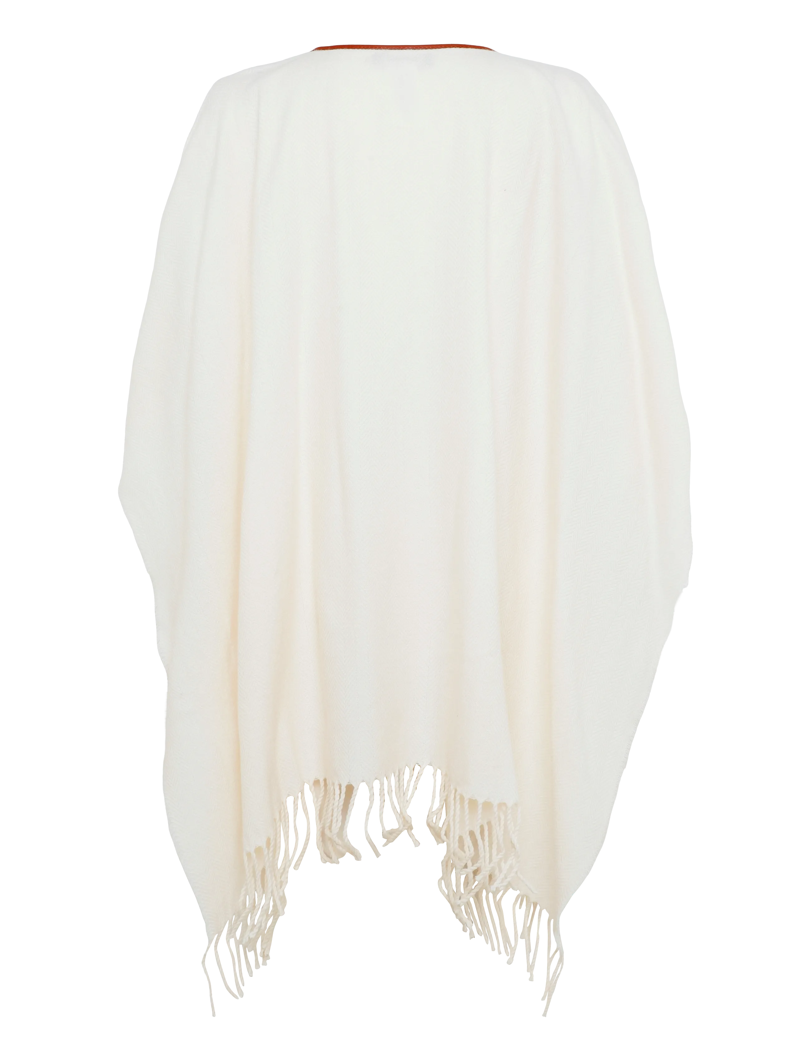Lauren Ralph Lauren - Buckle-Trim Herringbone Ruana - ponchoer & kapper - cream - 2