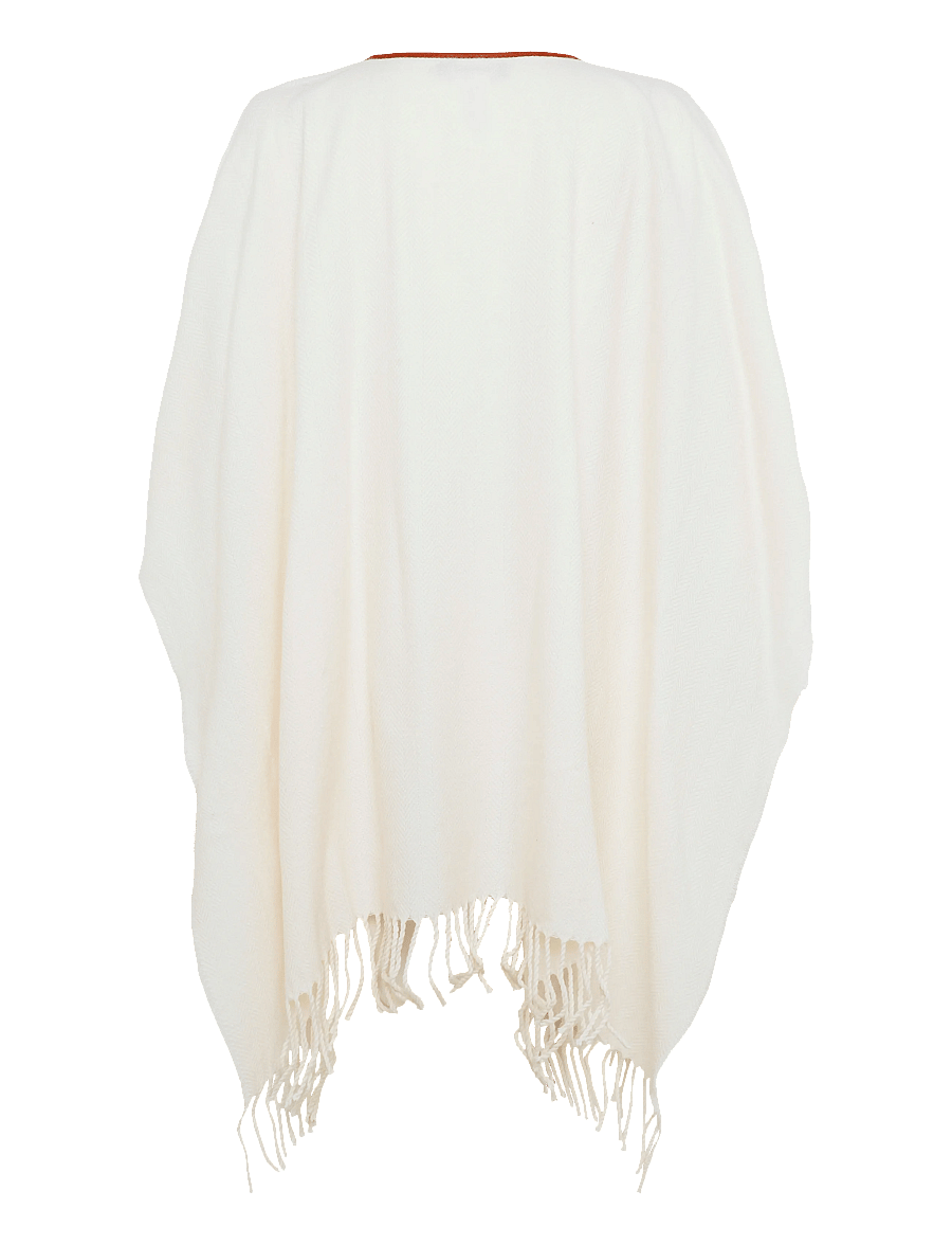Lauren Ralph Lauren - Buckle-Trim Herringbone Ruana - ponchoer & kapper - cream - 2
