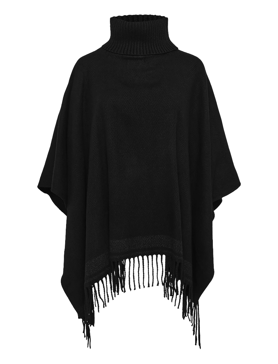 Lauren Ralph Lauren - POLYESTER BLEND-WVN RUA COL-PNC - mantlid - black/charcoal - 0