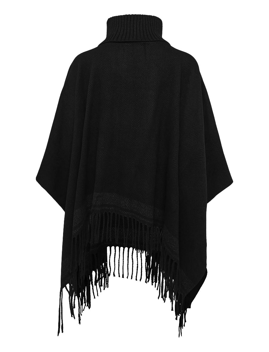 Lauren Ralph Lauren - POLYESTER BLEND-WVN RUA COL-PNC - mantlid - black/charcoal - 1