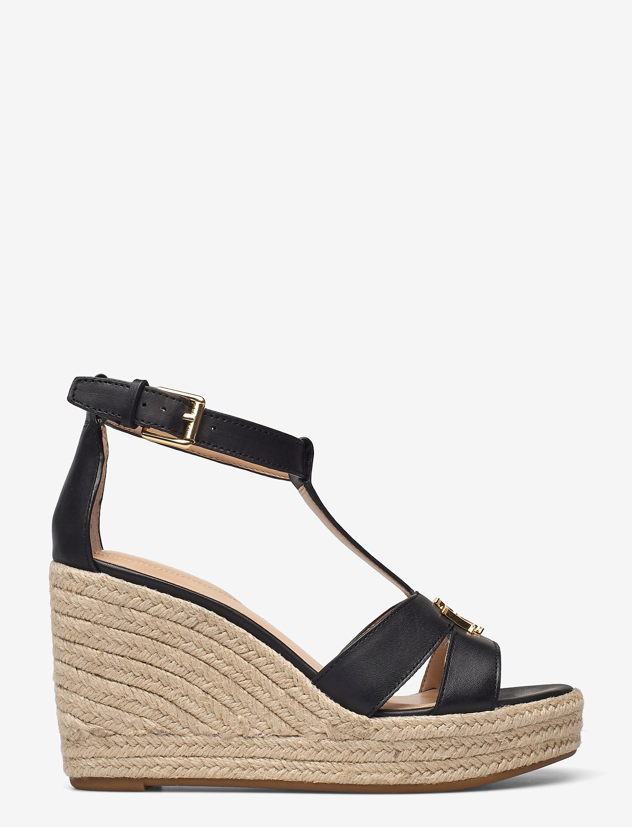 Lauren Ralph Lauren - Hale Burnished Leather Sandal - black - 1