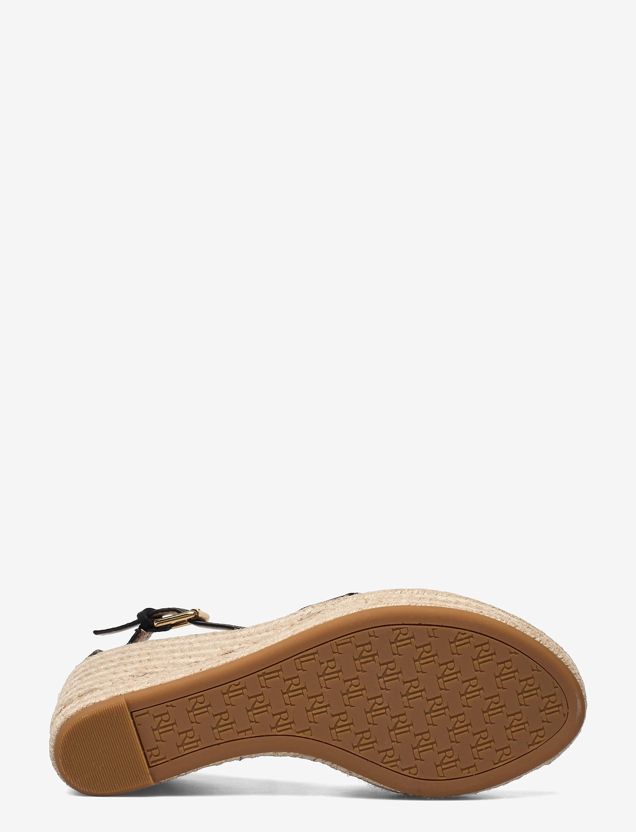 Lauren Ralph Lauren - Hale Burnished Leather Sandal - black - 4