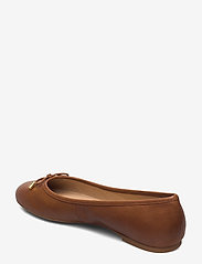 Lauren Ralph Lauren - Jayna Leather Flat - shoes - deep saddle tan - 2