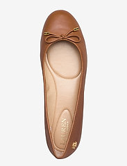 Lauren Ralph Lauren - Jayna Leather Flat - shoes - deep saddle tan - 3