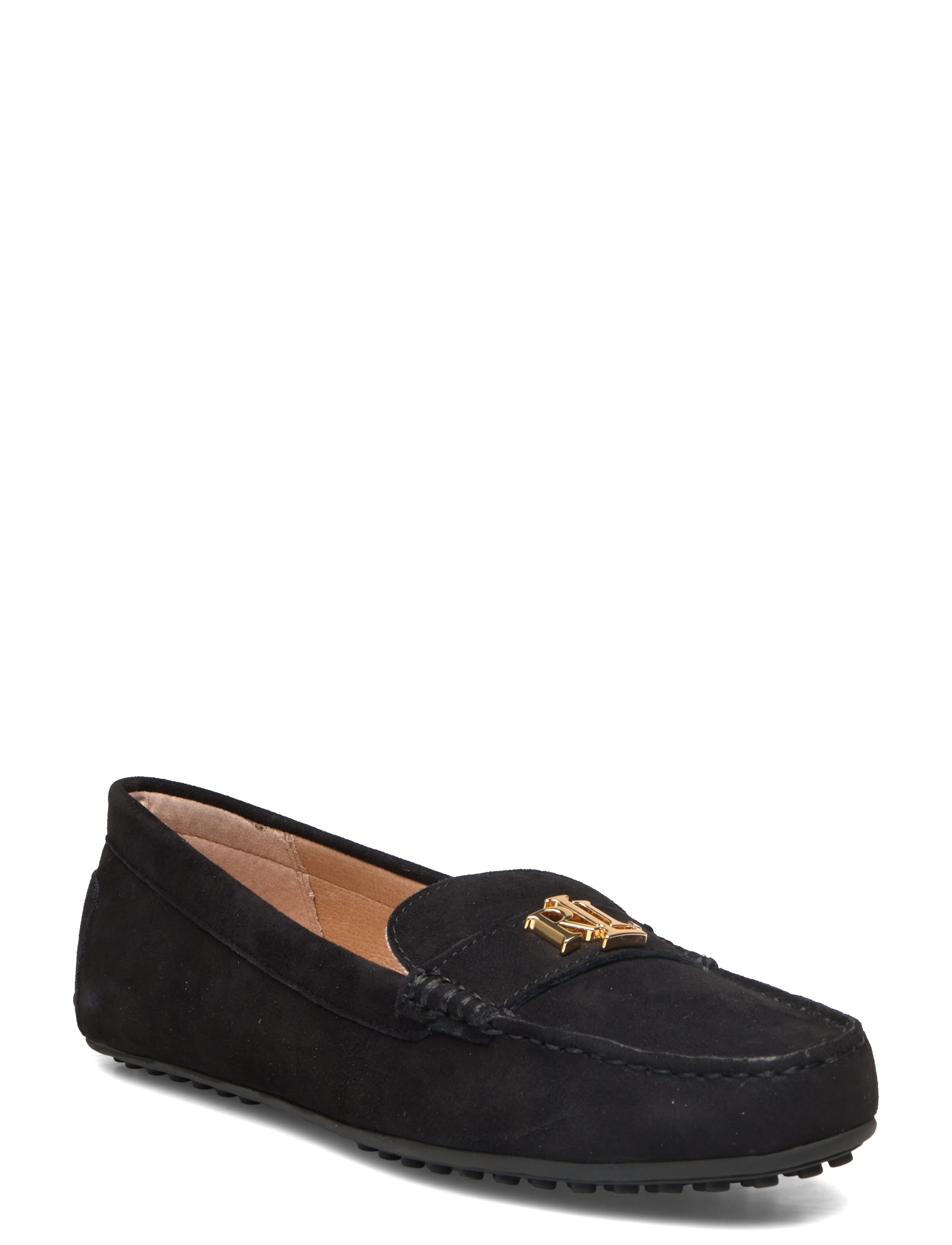 Lauren Ralph Lauren Kidsuede-Barnsbury-Fl-Csl, 38, Black, Flade Sko > Loafers, Dame