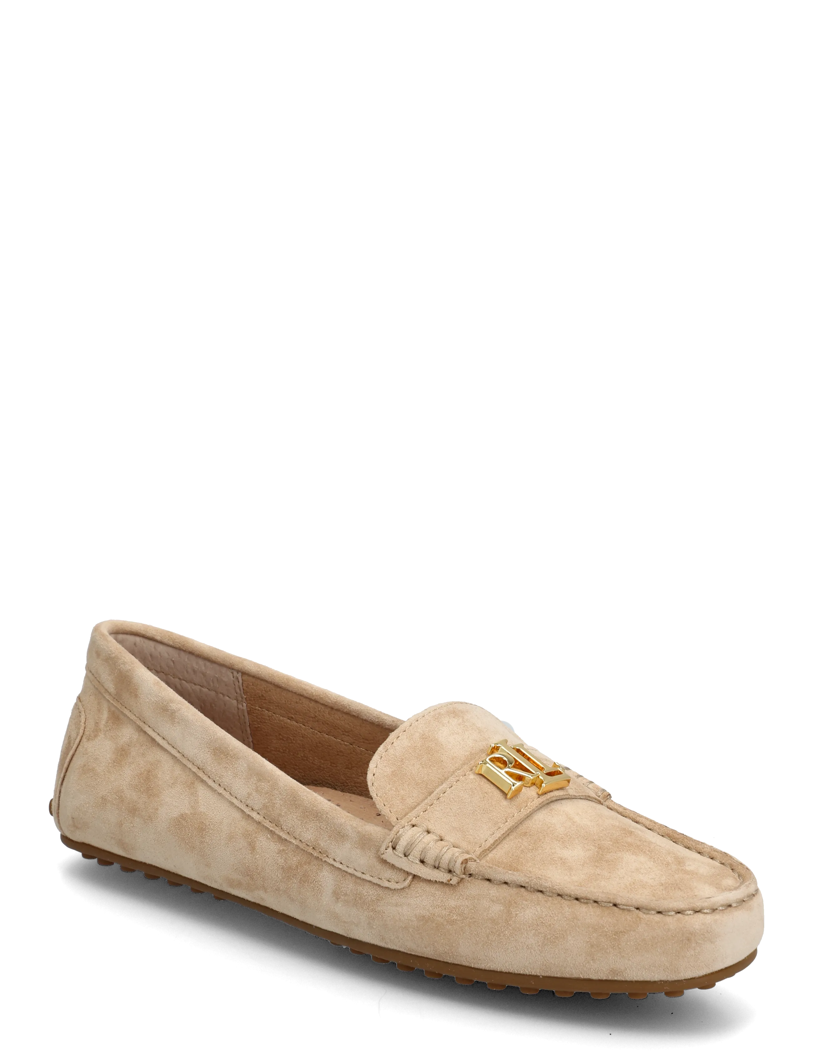 Lauren Ralph Lauren Kidsuede-Barnsbury-Fl-Csl, 41, Beige, Flade Sko > Loafers, Dame