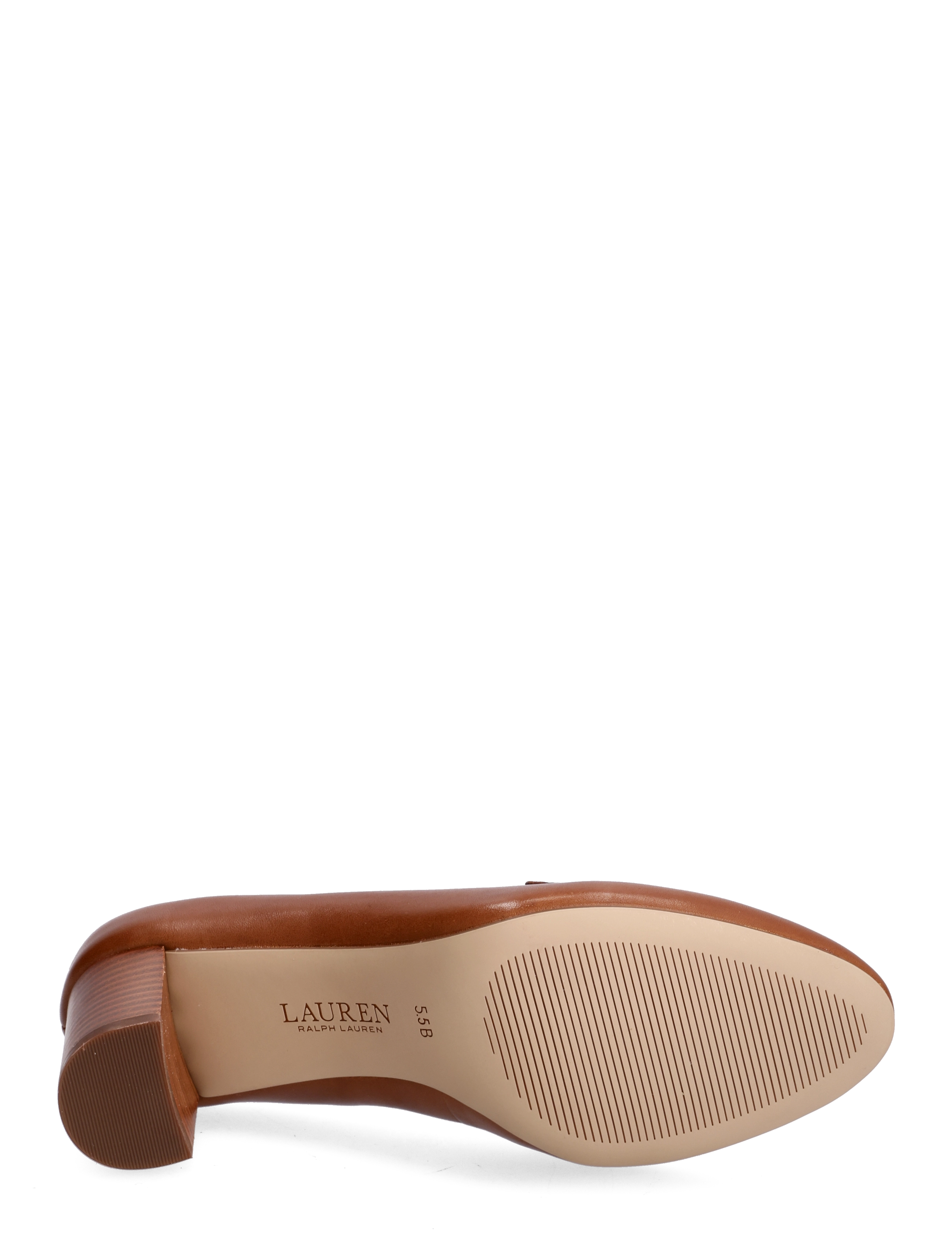 Lauren Ralph Lauren - Brendi Burnished Leather Pump - deep saddle tan/ - 4