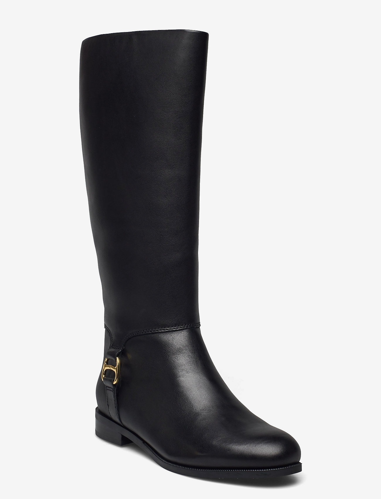 Lauren Ralph Lauren - Brystol Burnished Leather Riding Boot - black - 0