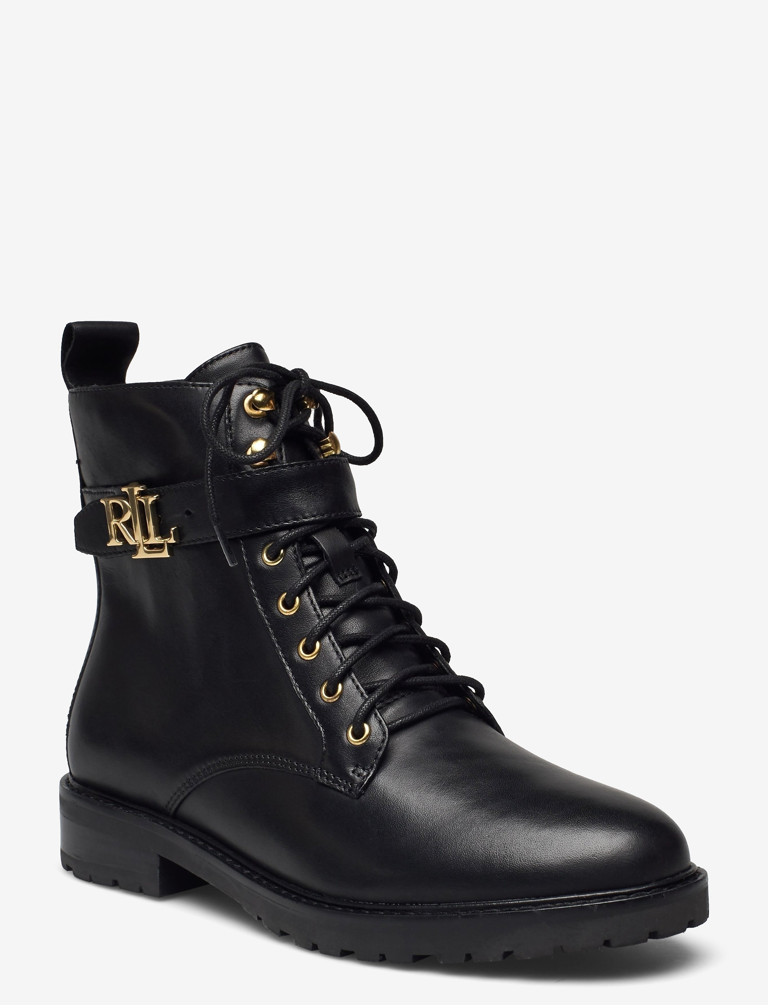Lauren Ralph Lauren Eldridge Burnished Leather Boot - Støvler - BLACK / black