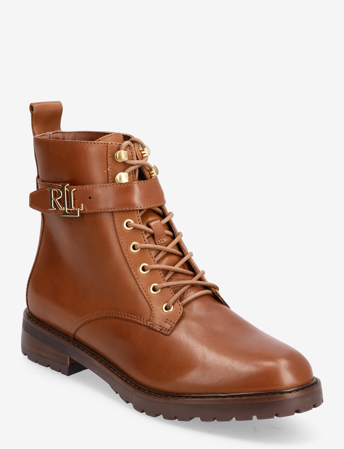 Lauren Ralph Lauren - Eldridge Burnished Leather Boot - suvarstomi aulinukai - deep saddle tan - 0
