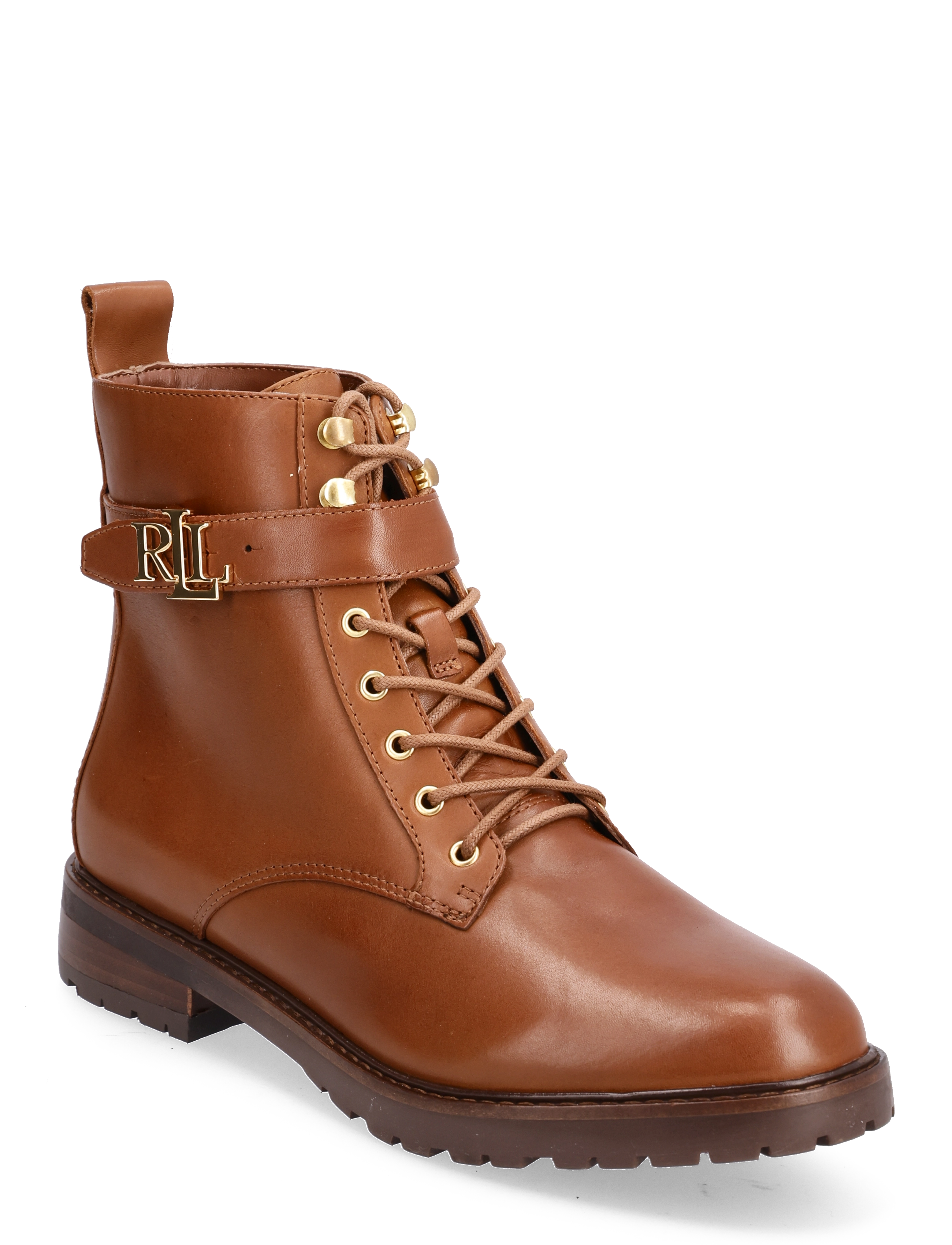 Lauren Ralph Lauren Eldridge Burnished Leather Boot - Skor - DEEP SADDLE TAN / brown