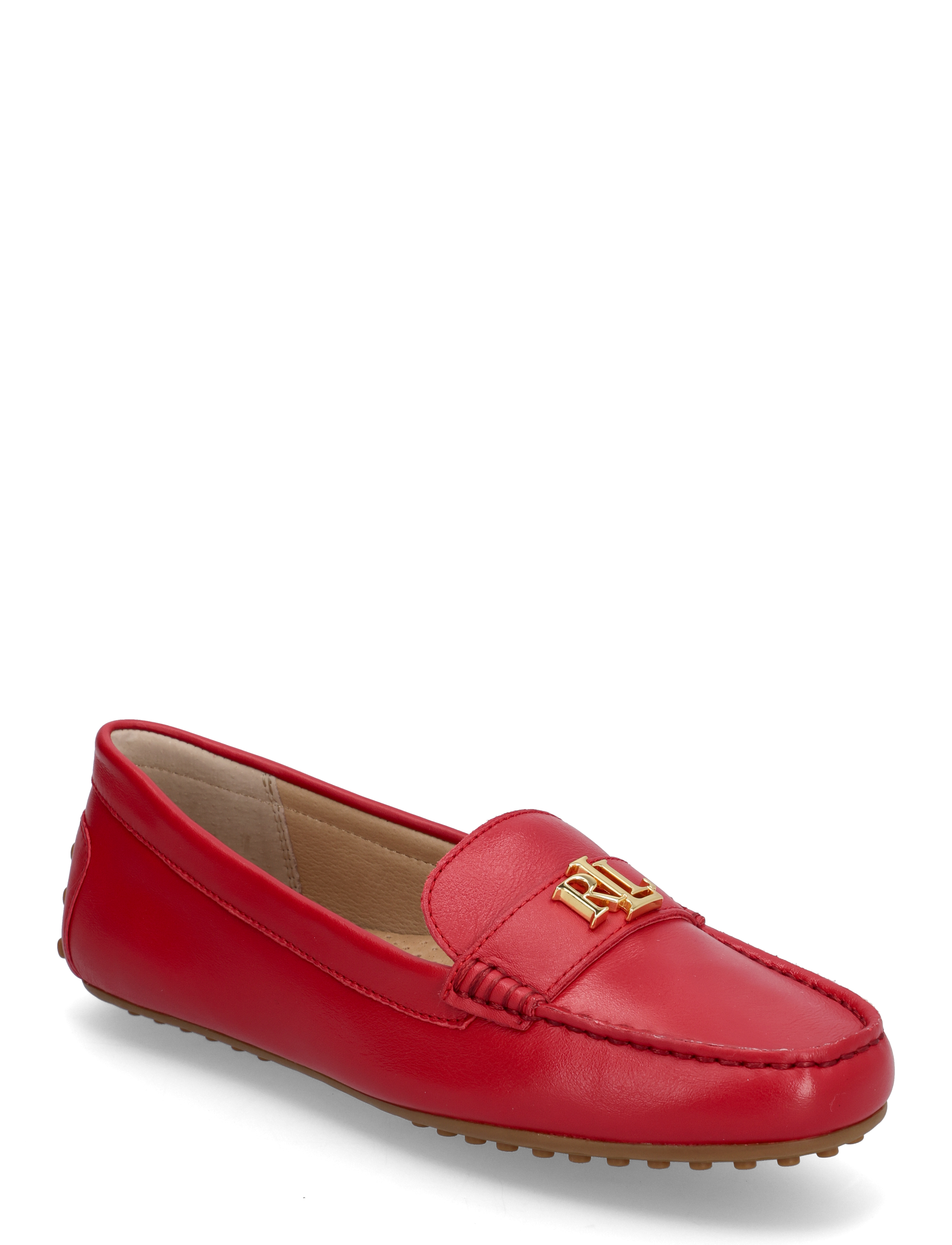 Lauren Ralph Lauren Barnsbury Nappa Leather Driver - Loafers - FESTIVE RED / red