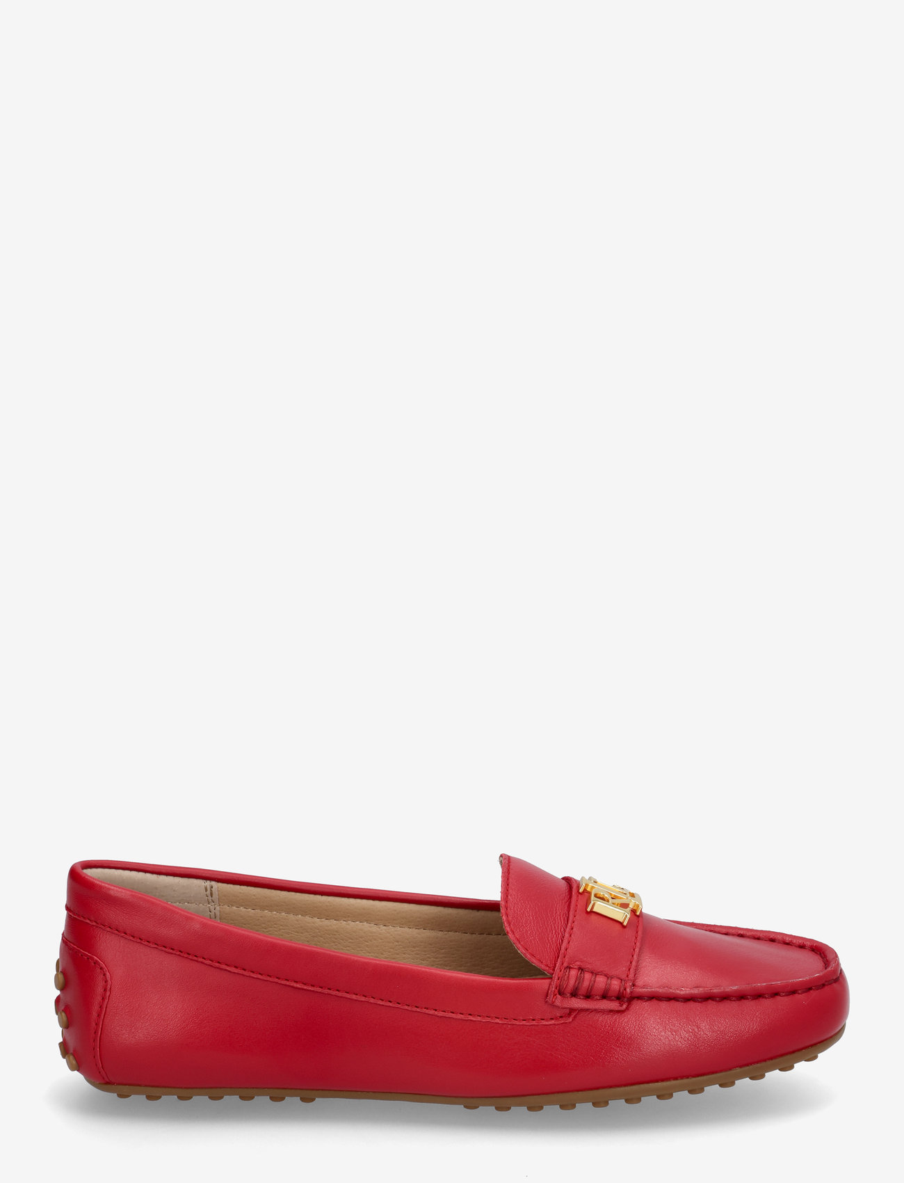 Lauren Ralph Lauren - Barnsbury Nappa Leather Driver - mode trends - festive red - 1