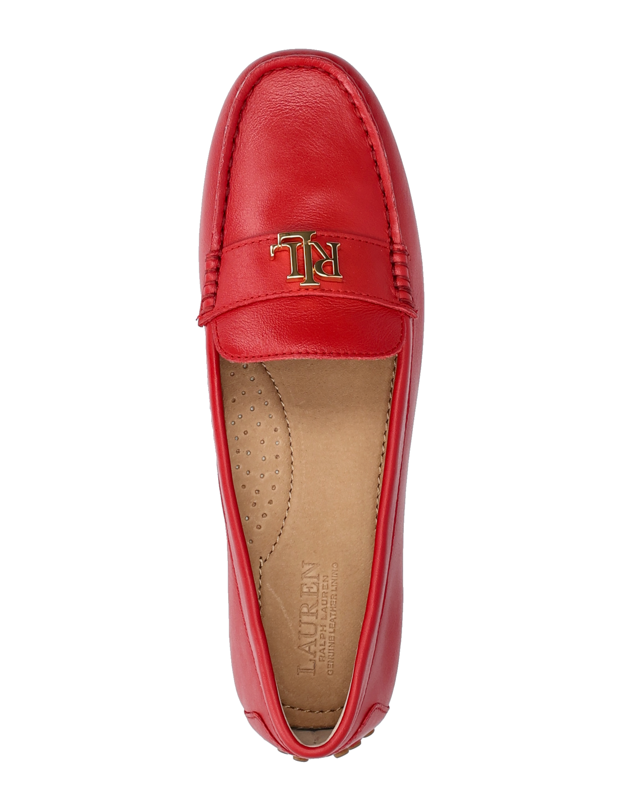 Lauren Ralph Lauren - Barnsbury Nappa Leather Driver - mode trends - festive red - 3