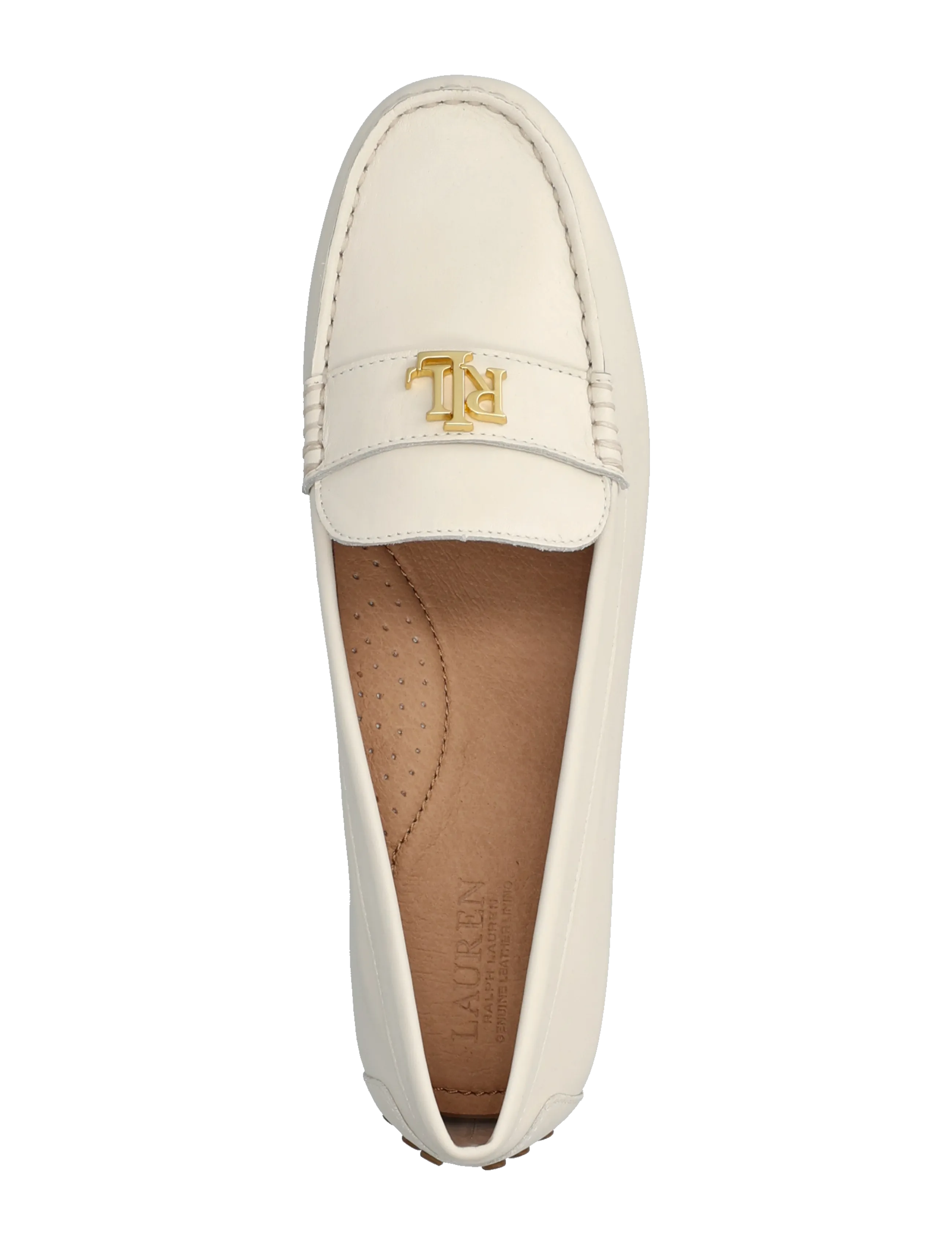 Lauren Ralph Lauren - Barnsbury Nappa Leather Driver - mode trends - soft white with g - 3