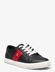 Lauren Ralph Lauren - Janson II Action Leather Sneaker - sportiniai bateliai žemu aulu - black/martin red - 0