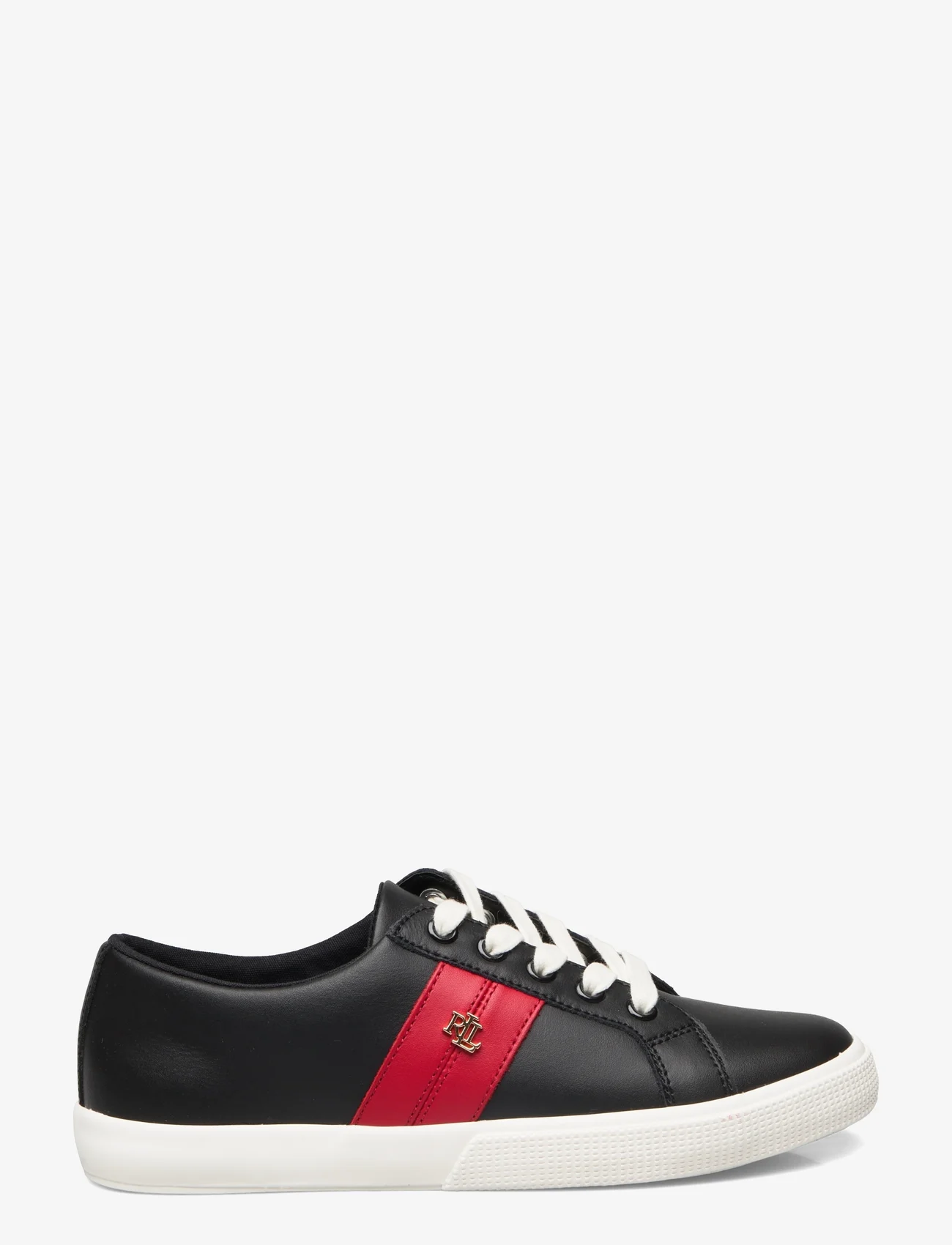 Lauren Ralph Lauren - Janson II Action Leather Sneaker - sportiniai bateliai žemu aulu - black/martin red - 1