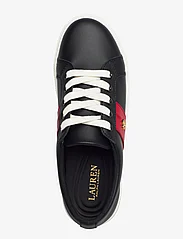 Lauren Ralph Lauren - Janson II Action Leather Sneaker - sportiniai bateliai žemu aulu - black/martin red - 4