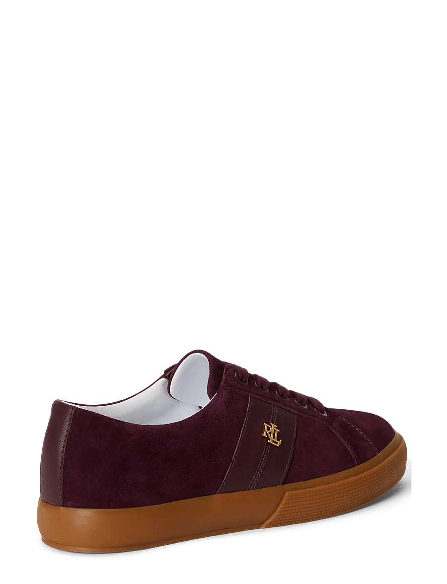 Lauren Ralph Lauren - KIDSUEDE/SOFTNAPPA-JANSON II-SK-VLC - niedrige sneaker - dark garnet/dark - 1