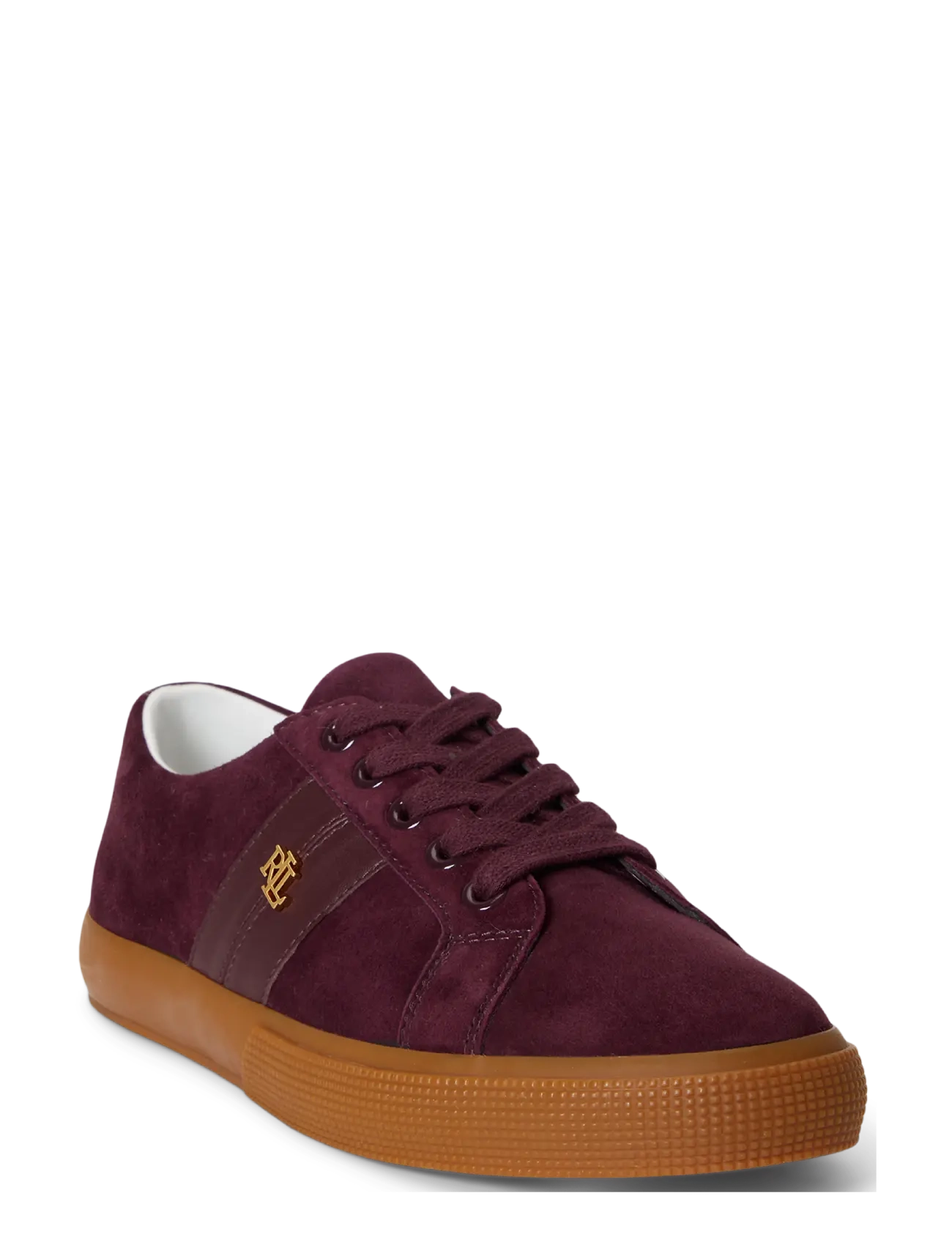 Lauren Ralph Lauren - KIDSUEDE/SOFTNAPPA-JANSON II-SK-VLC - niedrige sneaker - dark garnet/dark - 3