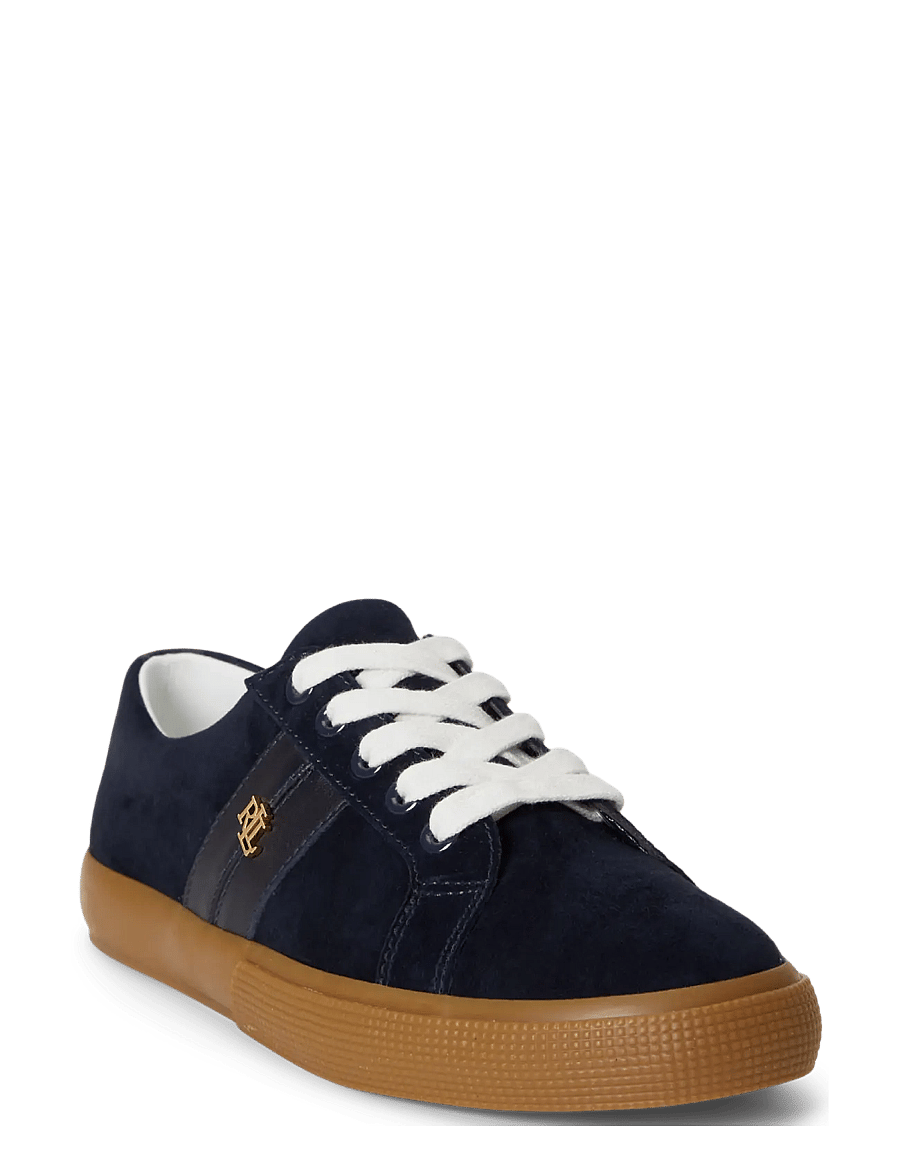 Lauren Ralph Lauren - KIDSUEDE/SOFTNAPPA-JANSON II-SK-VLC - niedrige sneaker - lauren navy/laure - 4