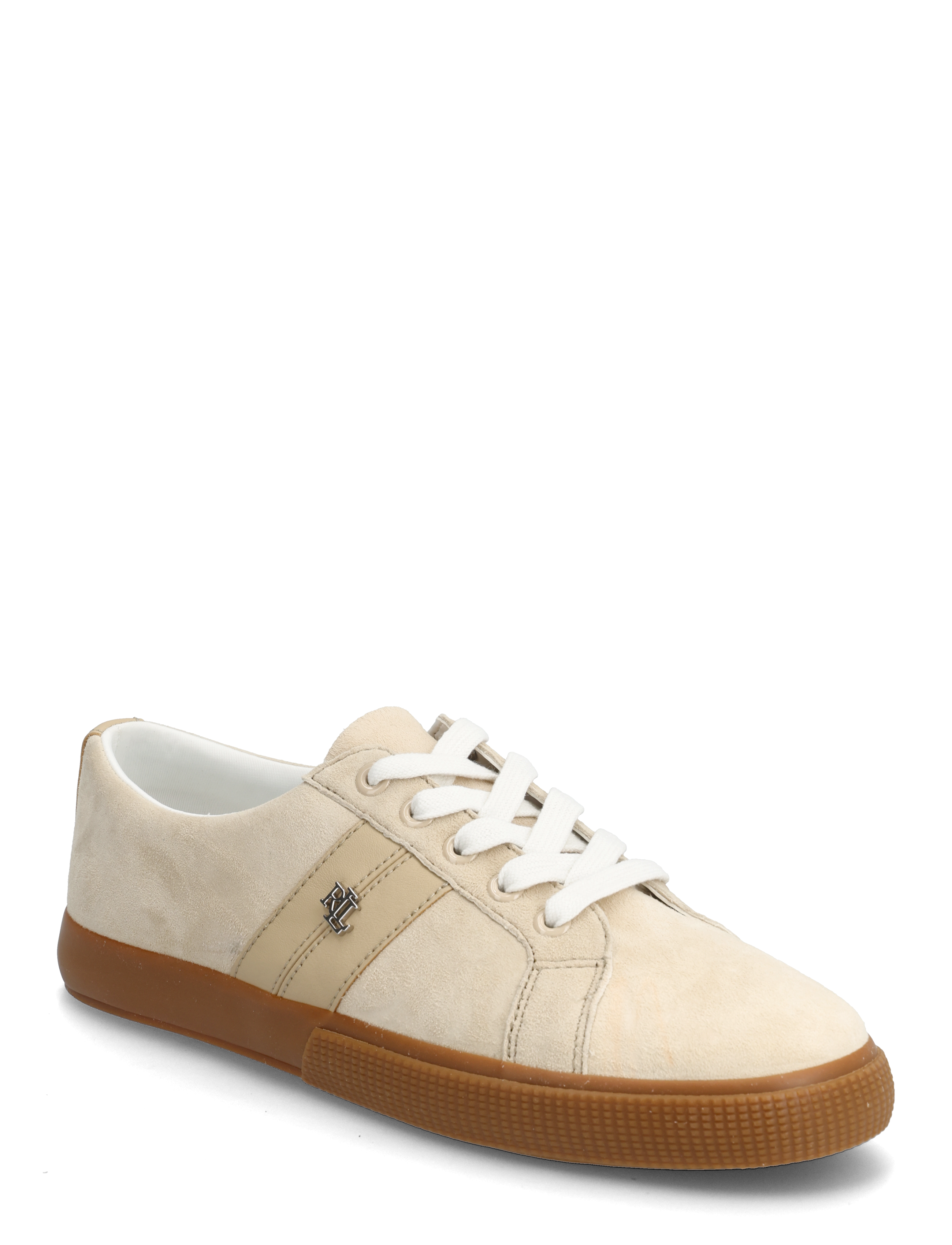 Lauren Ralph Lauren Janson II Suede & Nappa Leather Sneaker - Sneakers - SAND DUNE / beige