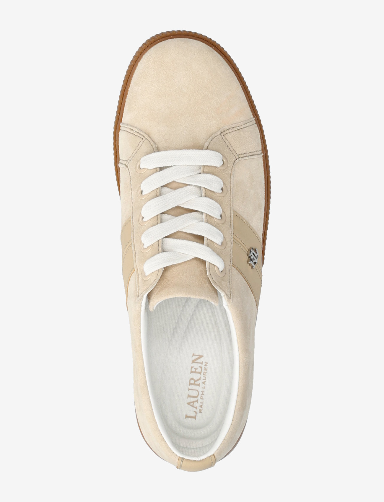 Lauren Ralph Lauren - Janson II Suede & Nappa Leather Sneaker - low top sneakers - sand dune - 3