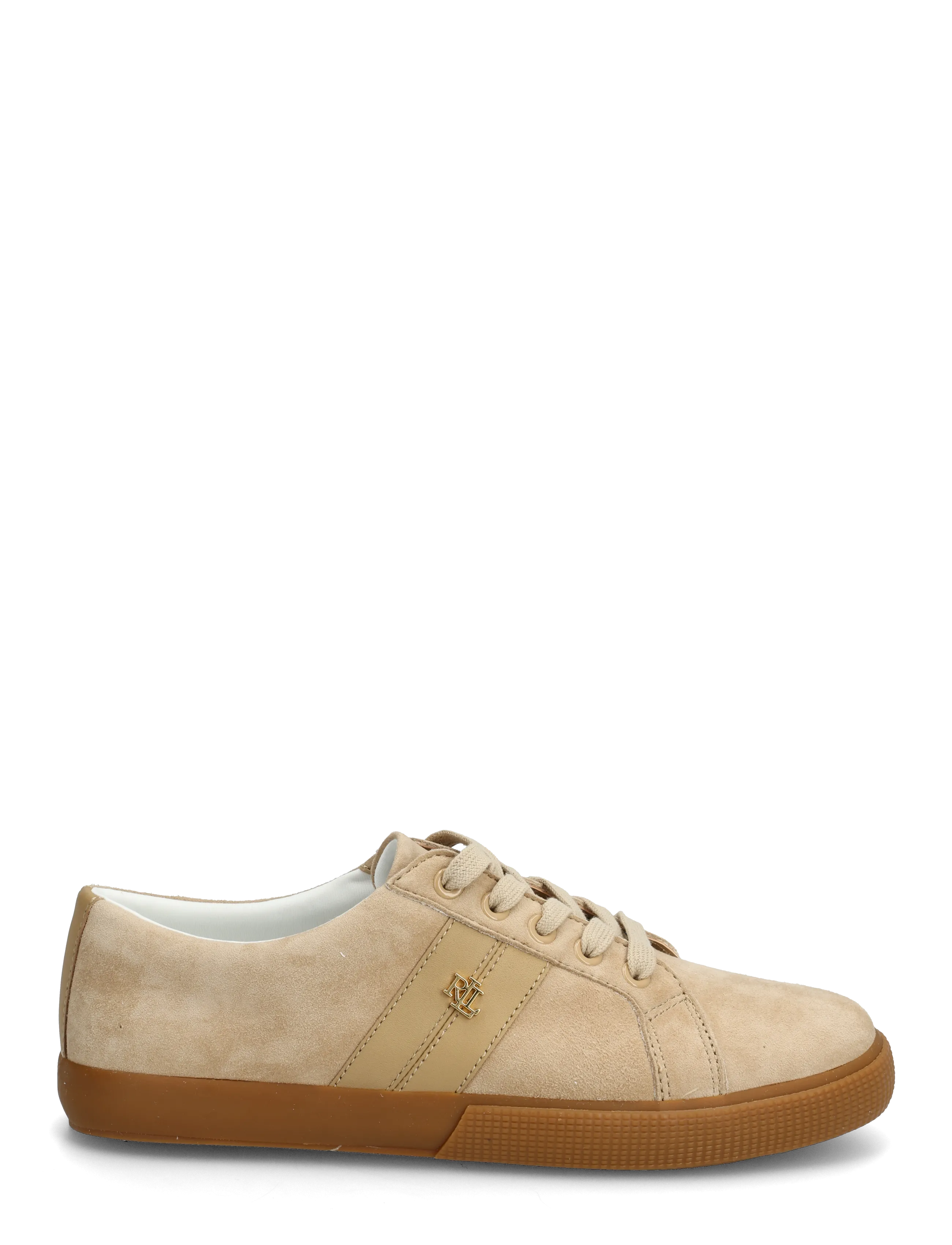 Lauren Ralph Lauren - Janson II Suede & Nappa Leather Sneaker - baskets basses - tan/tan - 1