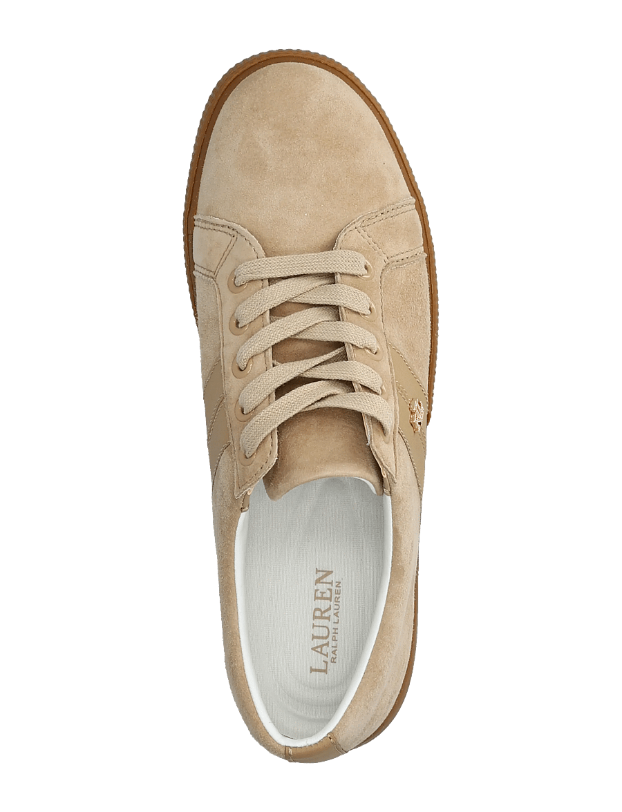 Lauren Ralph Lauren - Janson II Suede & Nappa Leather Sneaker - baskets basses - tan/tan - 3