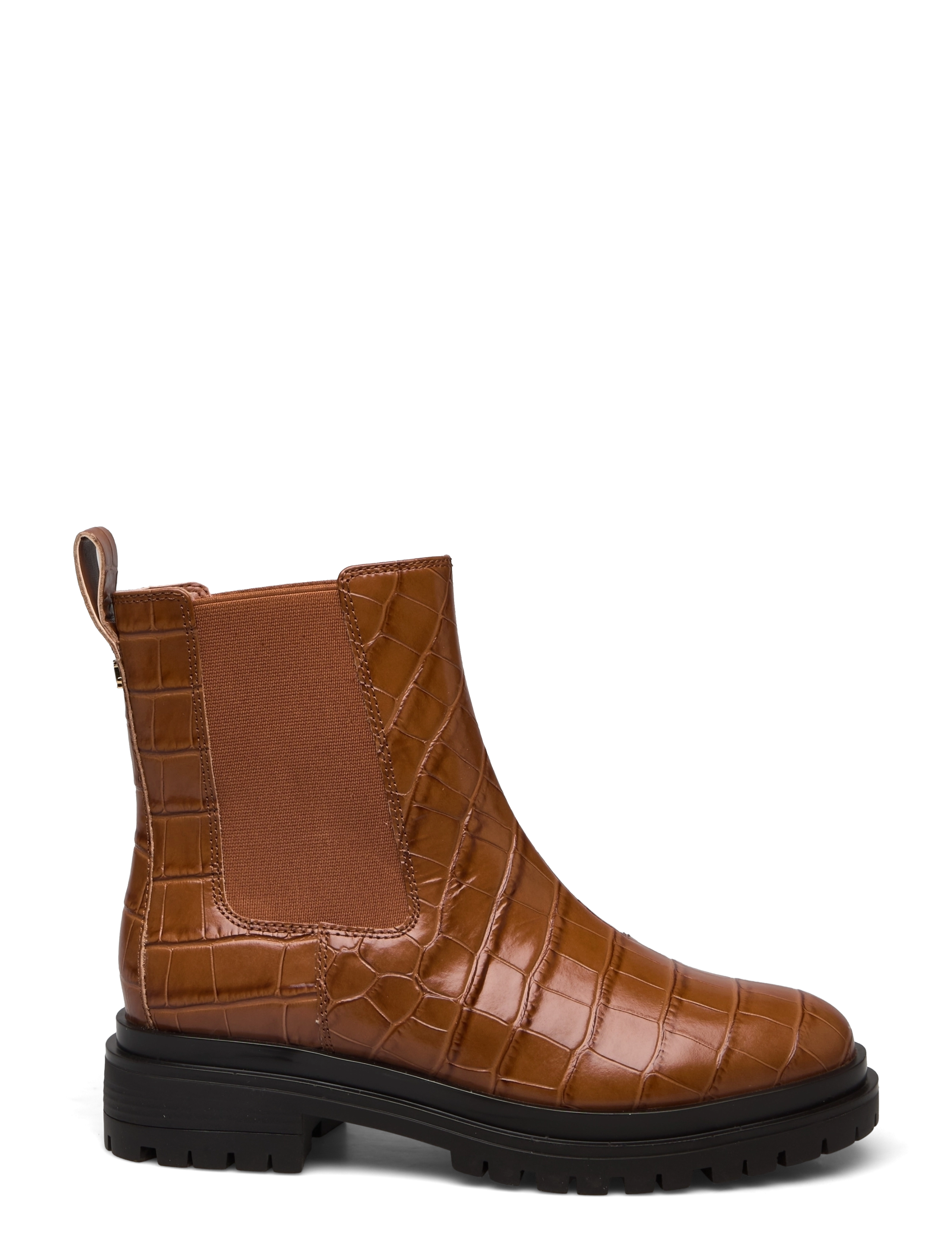 Lauren Ralph Lauren - Corinne Embossed Leather Bootie - honey - 1