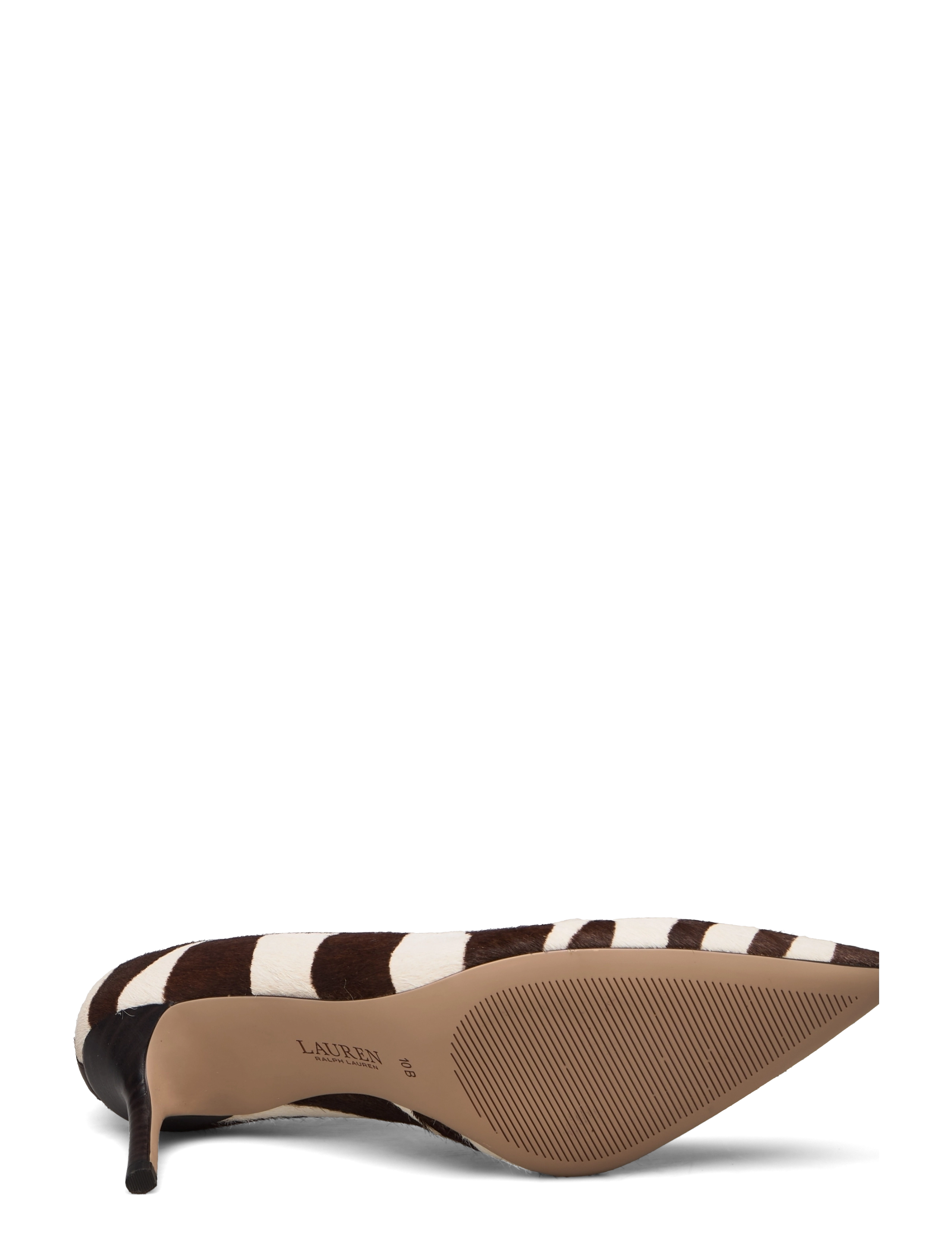 Lauren Ralph Lauren - Lanette Zebra-Motif Haircalf Pump - vanilla-dark ches - 4