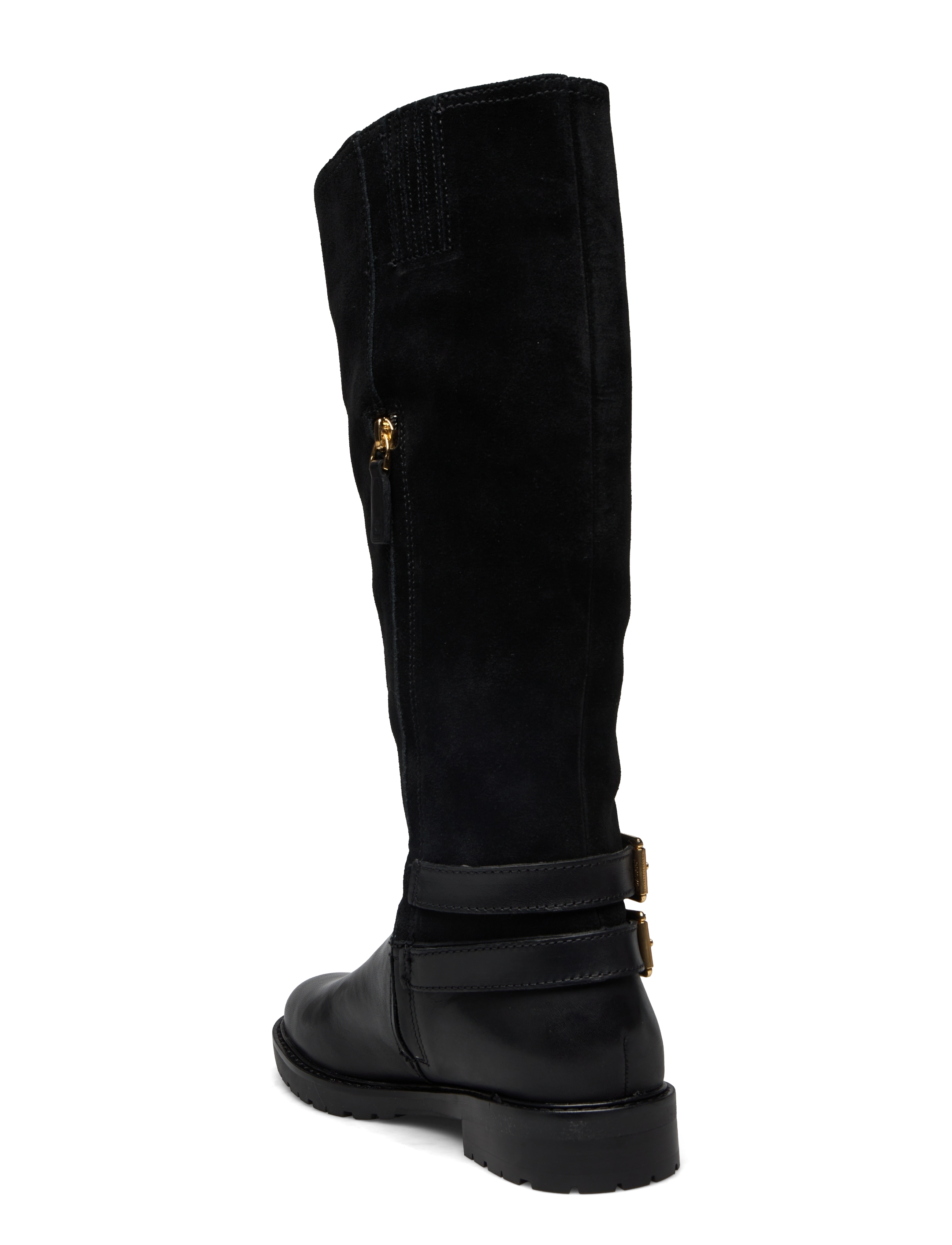 Lauren Ralph Lauren - Emelie Leather & Suede Riding Boot - black/black - 2