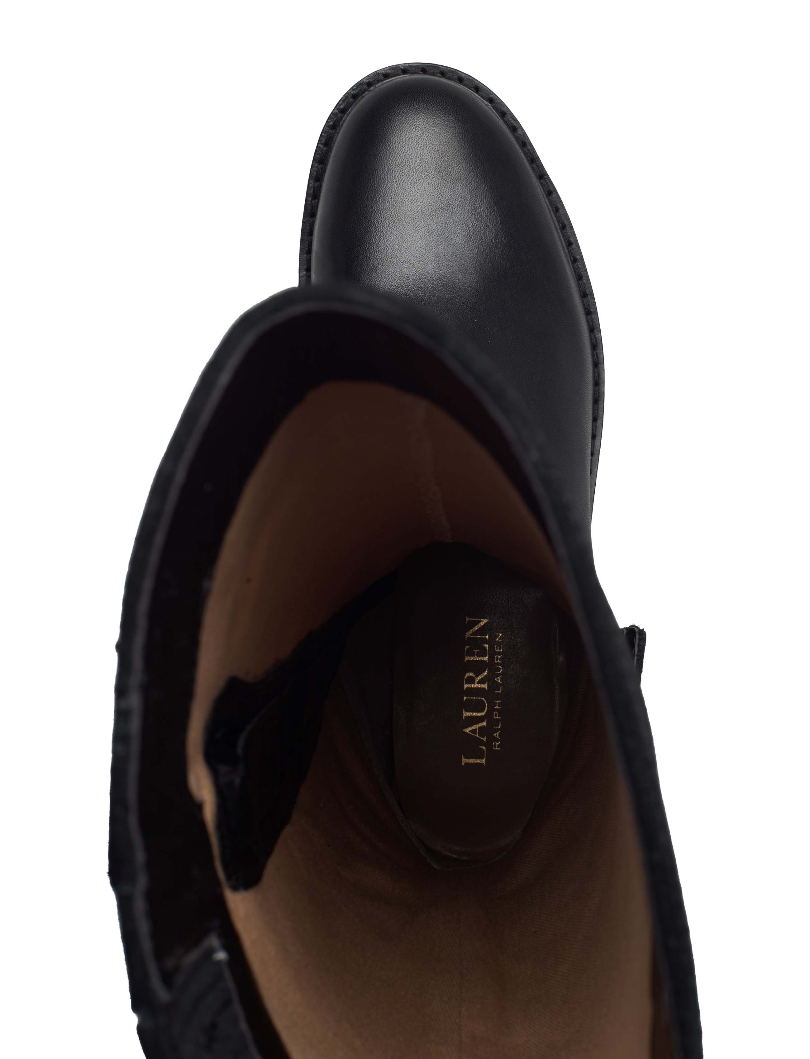 Lauren Ralph Lauren - Emelie Leather & Suede Riding Boot - black/black - 3