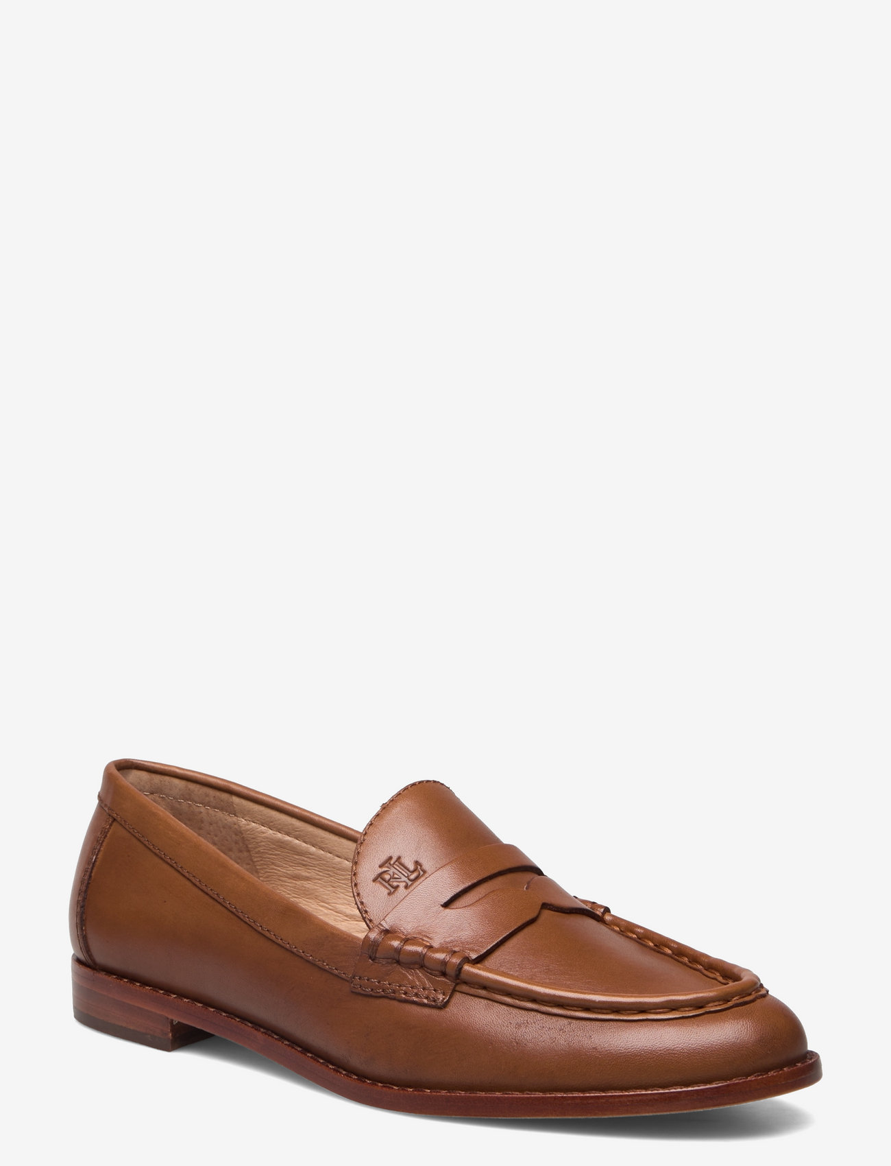 Lauren Ralph Lauren - Wynnie Burnished Leather Loafer - speciella tillfällen - deep saddle tan - 0