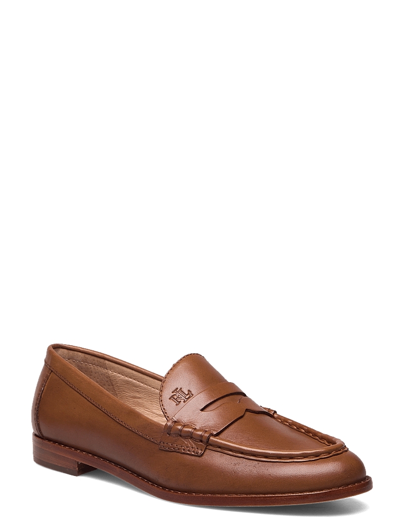 Lauren Ralph Lauren - Wynnie Burnished Leather Loafer - speciella tillfällen - deep saddle tan - 0