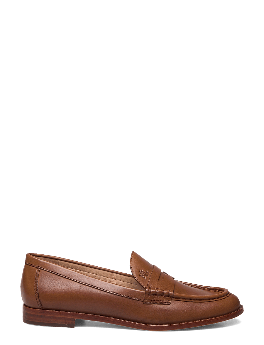 Lauren Ralph Lauren - Wynnie Burnished Leather Loafer - fashion trends - deep saddle tan - 1