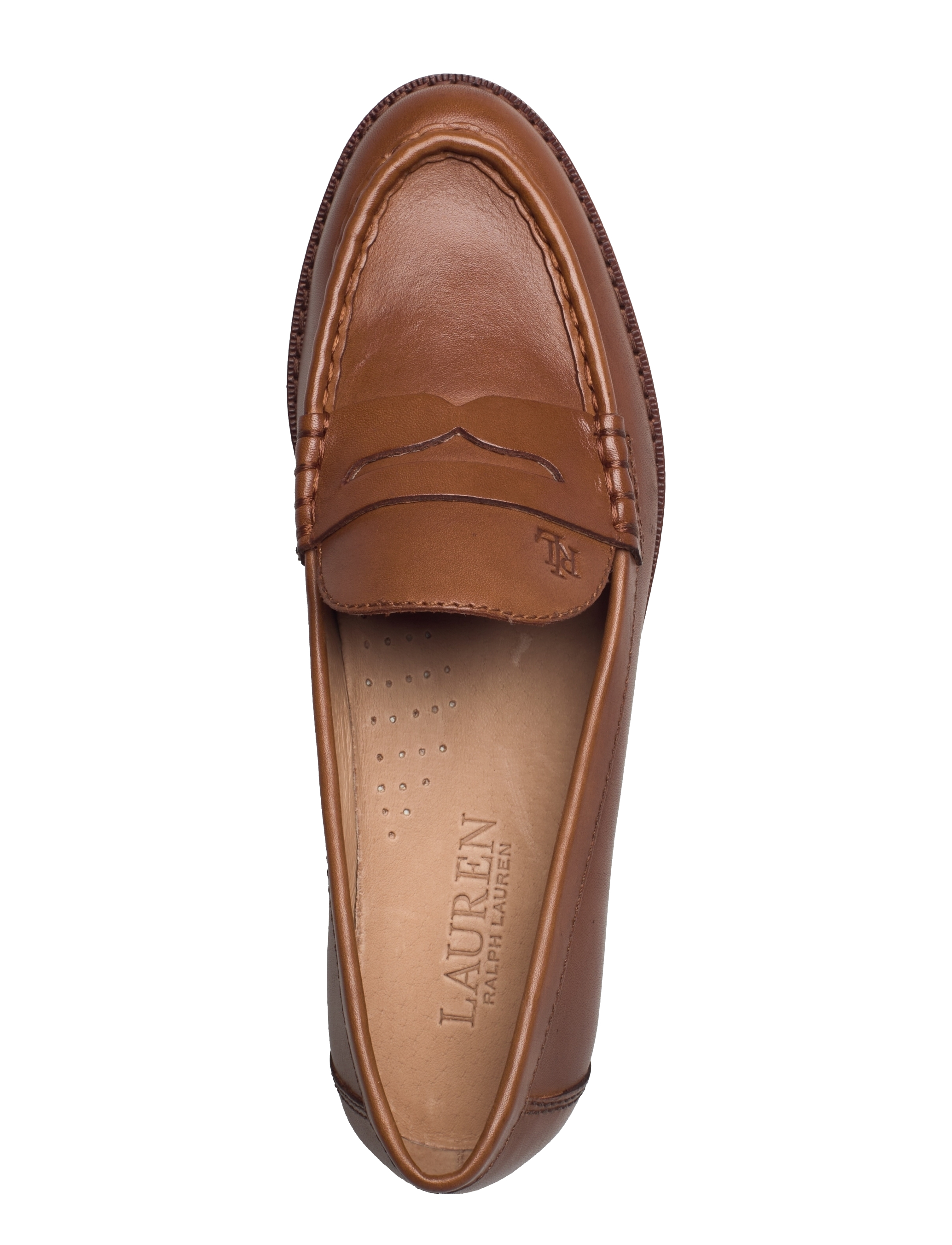 Lauren Ralph Lauren - Wynnie Burnished Leather Loafer - fashion trends - deep saddle tan - 3