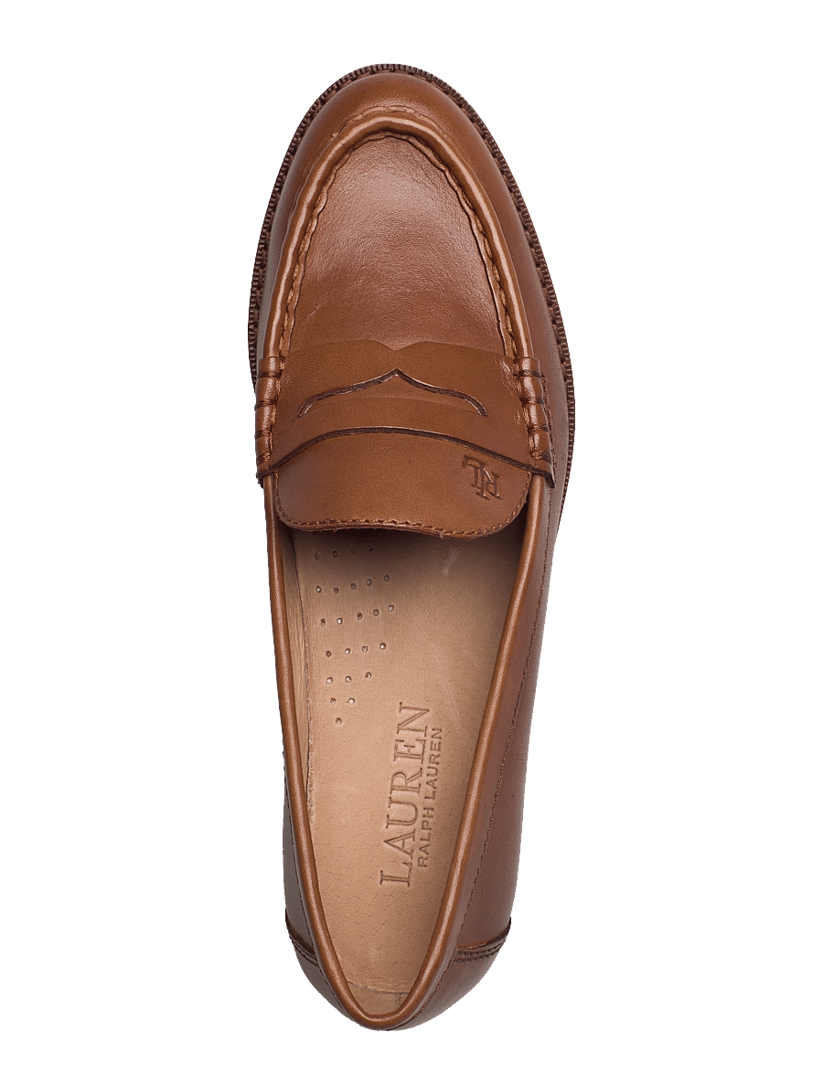 Lauren Ralph Lauren - Wynnie Burnished Leather Loafer - fashion trends - deep saddle tan - 3
