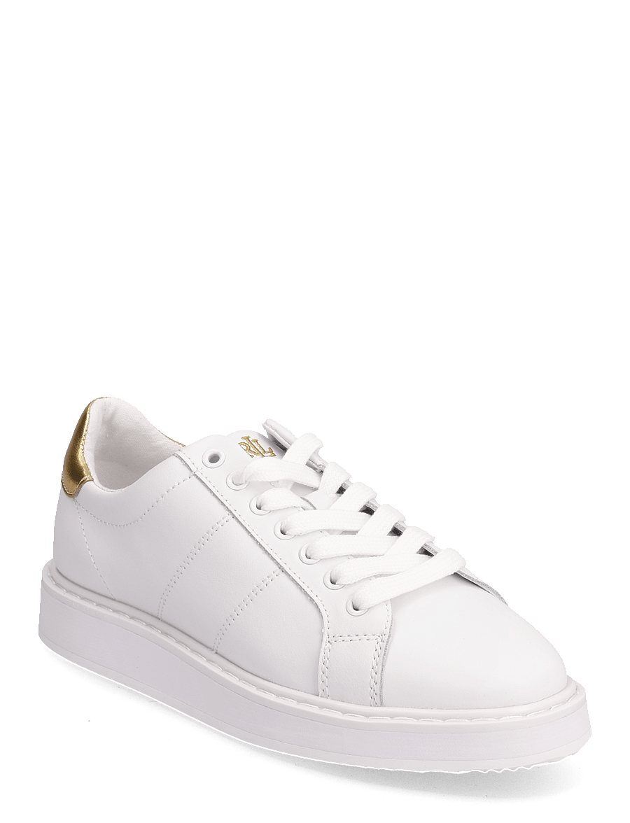 Lauren Ralph Lauren - Angeline IV Action Leather Sneaker - rl white/rl gold - 0
